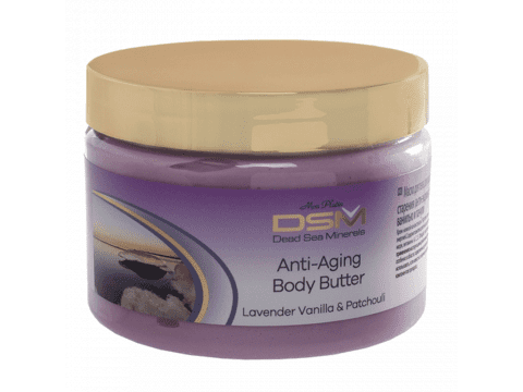 Cremă de levănțică, vanilie și patchouli pentru corp cu efect de anti-îmbătrânire