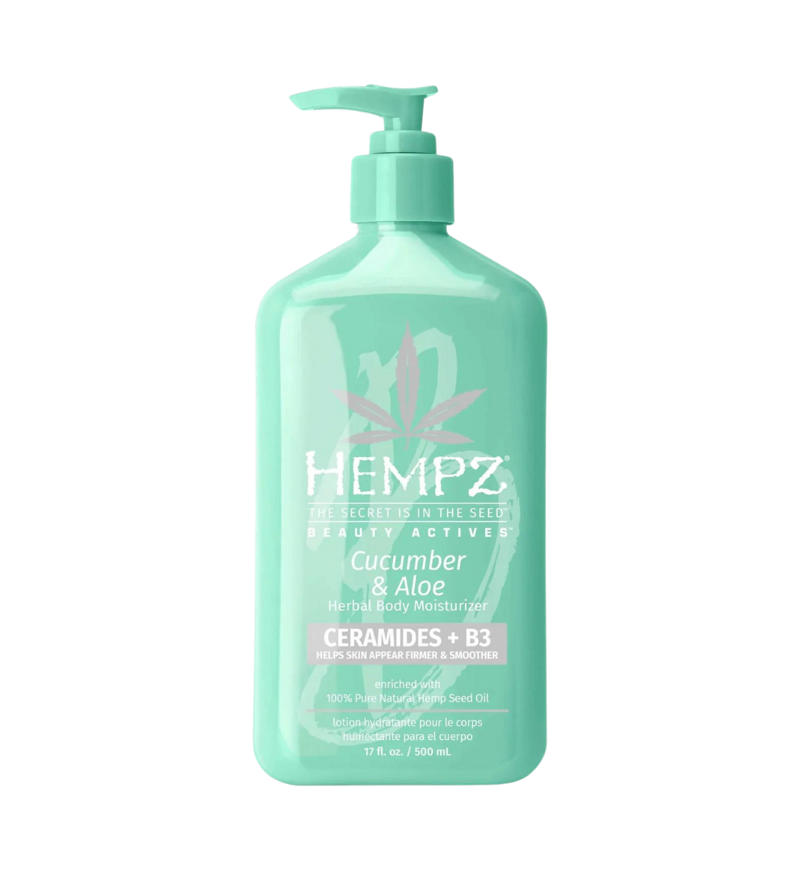 Hempz Beauty Actives Cucumber & Aloe Herbal Body Moisturizer with Ceramides + B3