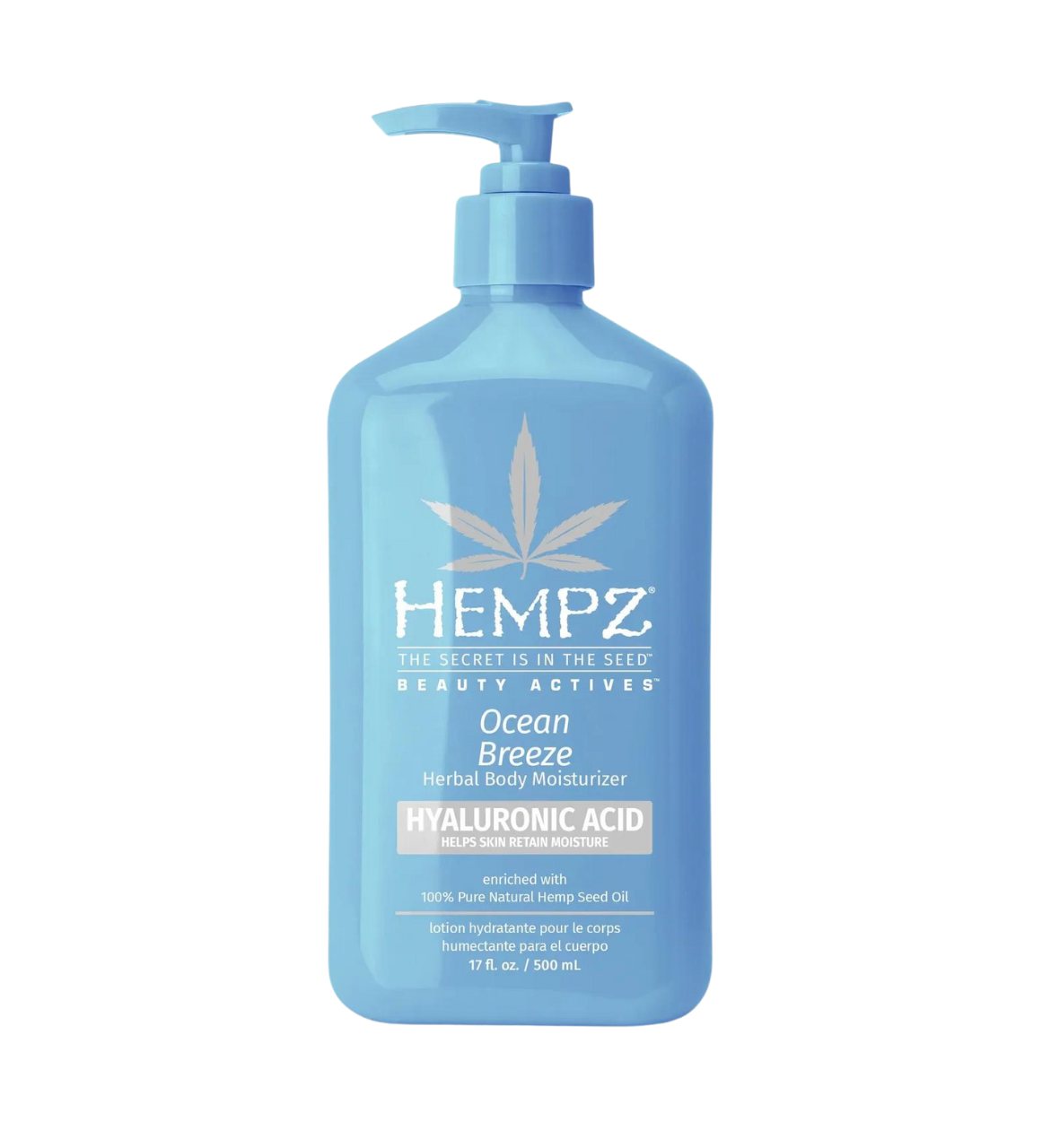 Hempz Beauty Actives Ocean Breeze Herbal Body Moisturizer with Hyaluronic Acid
