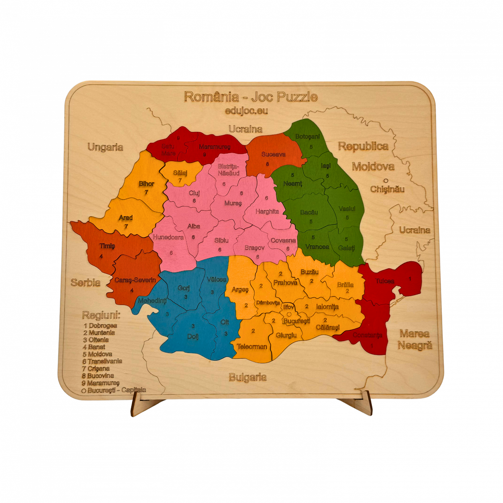 Puzzle Harta României cu Județe