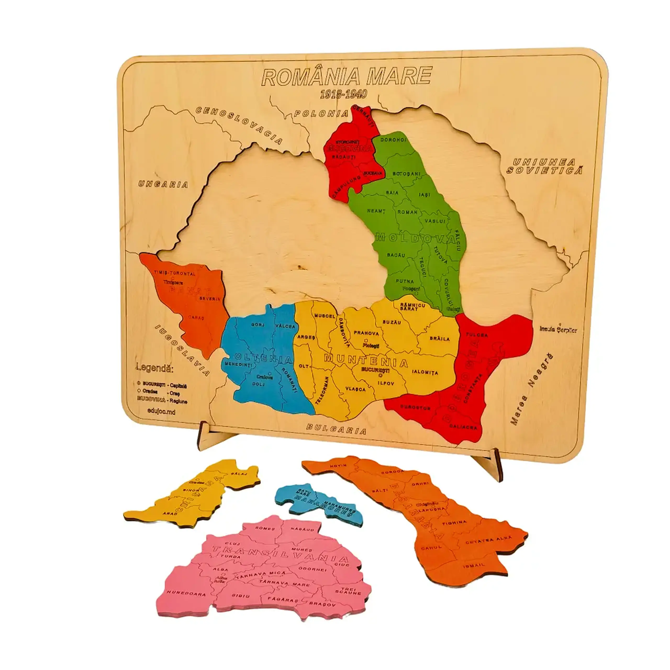 Puzzle Harta României Mari