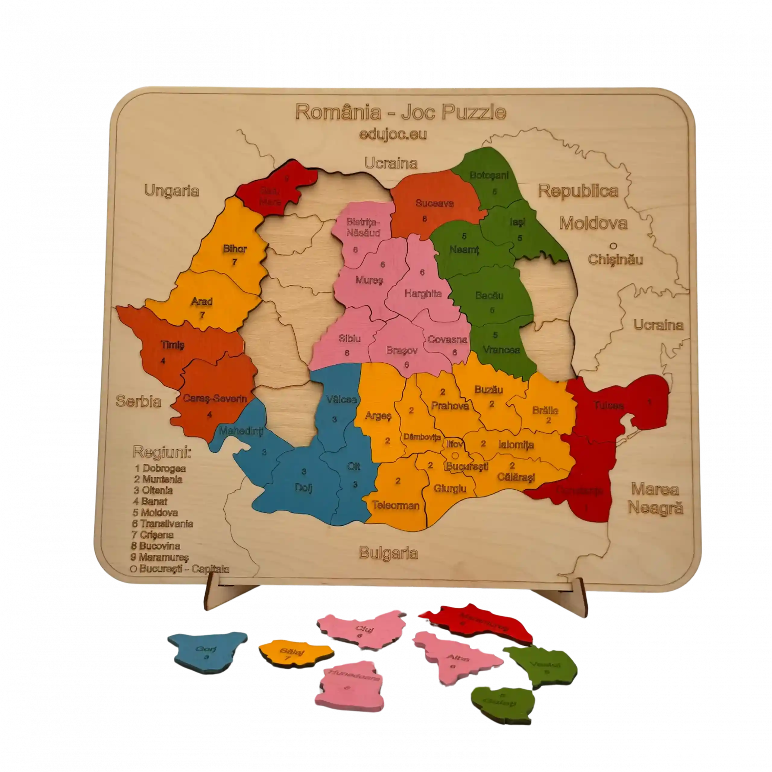 Puzzle Harta României cu Județe
