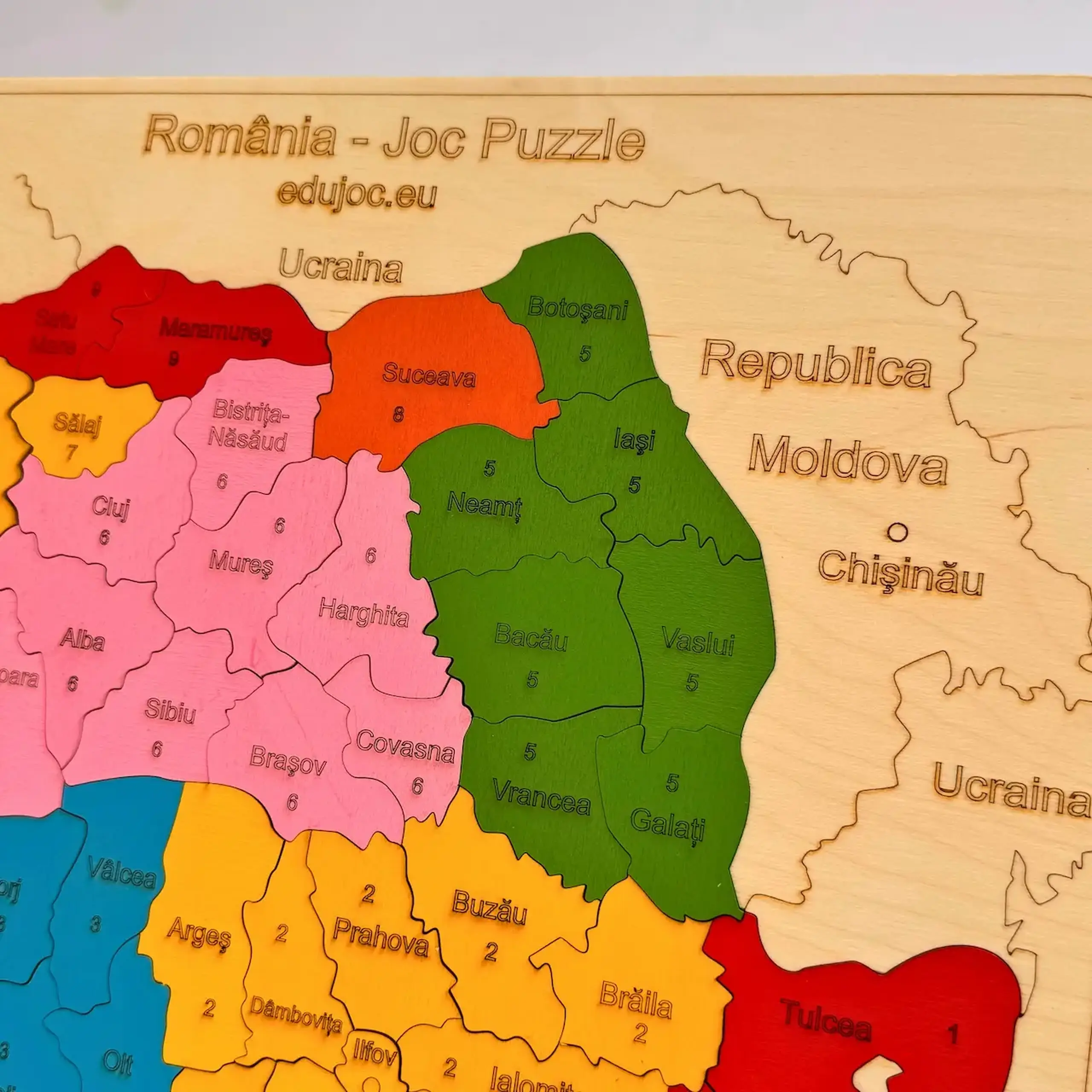 Puzzle Harta României cu Județe