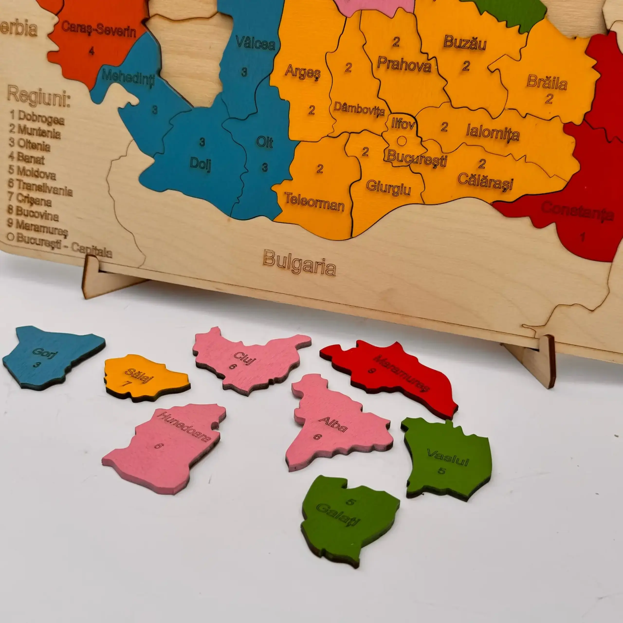 Puzzle Harta României cu Județe
