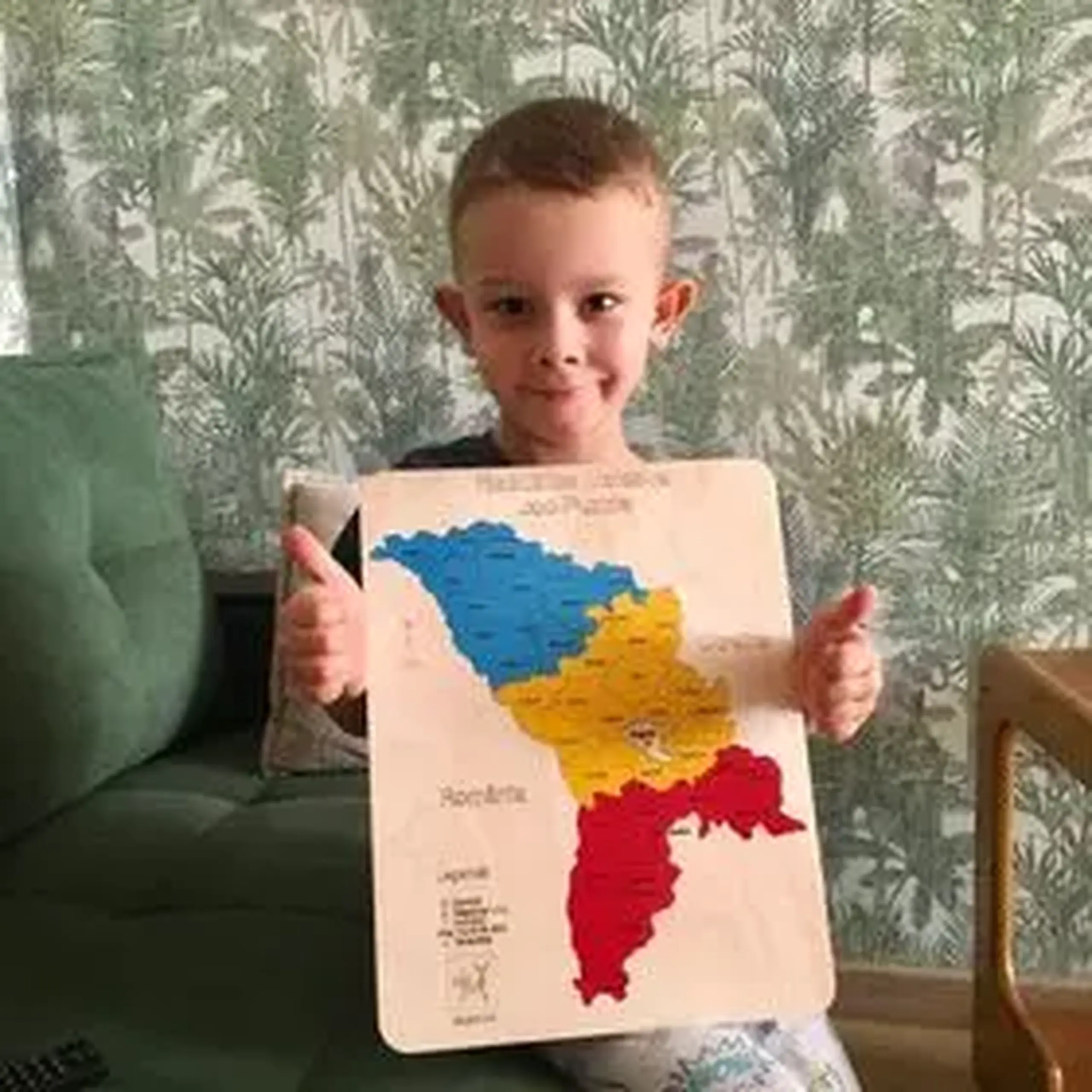 Puzzle Harta R. Moldova cu umbre