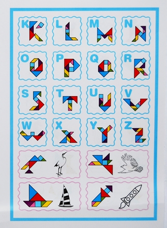 Tabla cu 2 parti si tangram