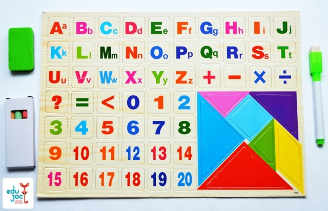 Tabla cu 2 parti si tangram