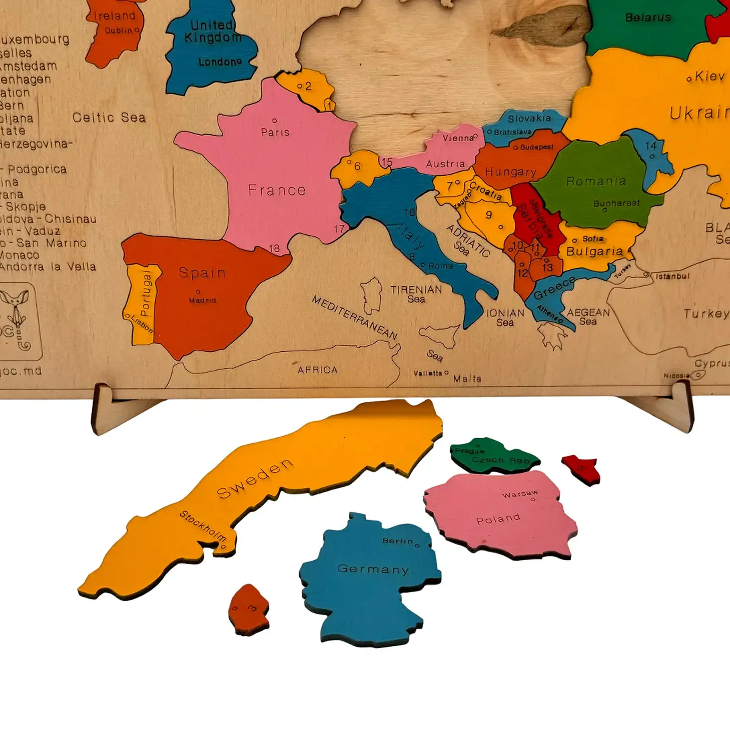 Puzzle Harta Europei în limba Engleză