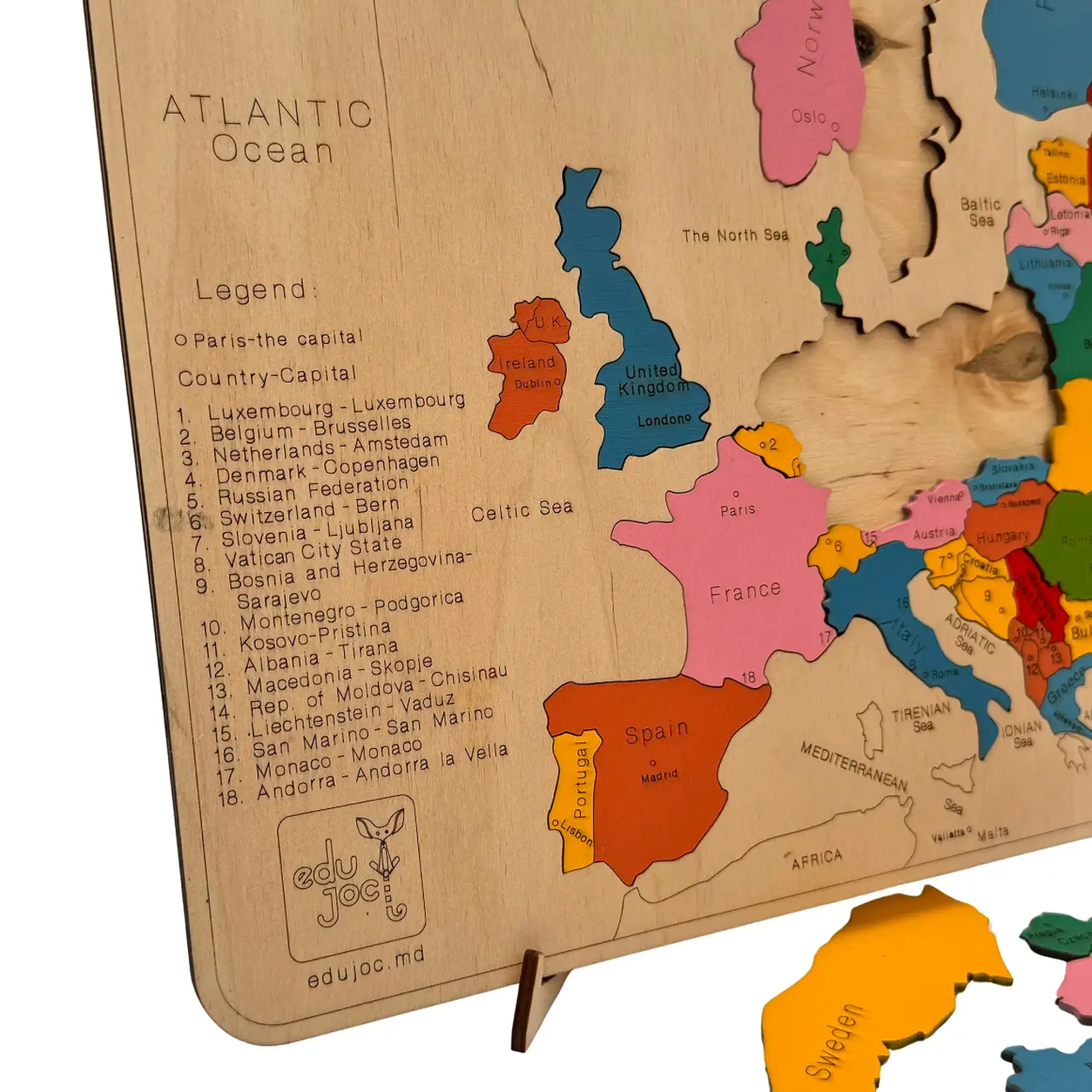 Puzzle Harta Europei în limba Engleză