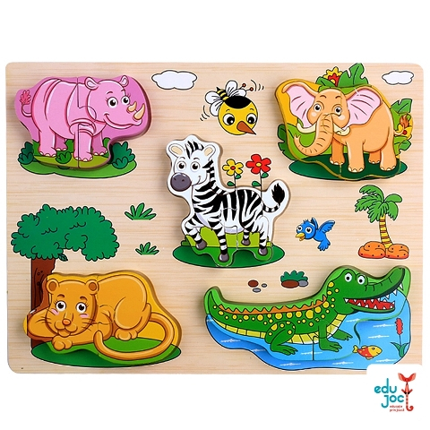Puzzle 3D animale salbatice 2 piese