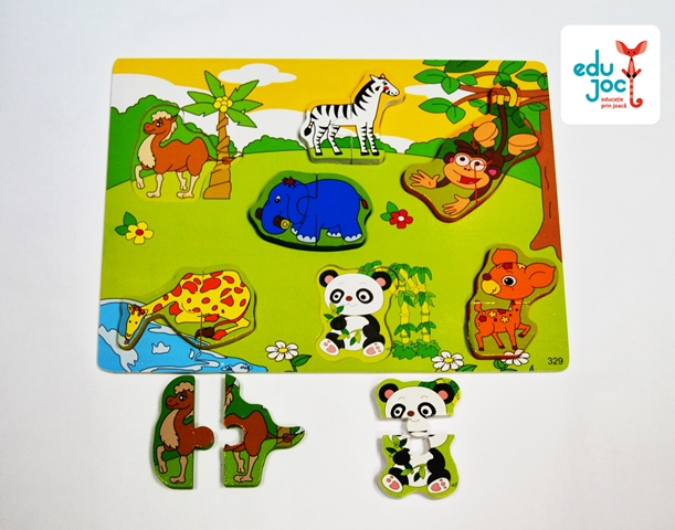 Puzzle 3D animale salbatice 2 piese