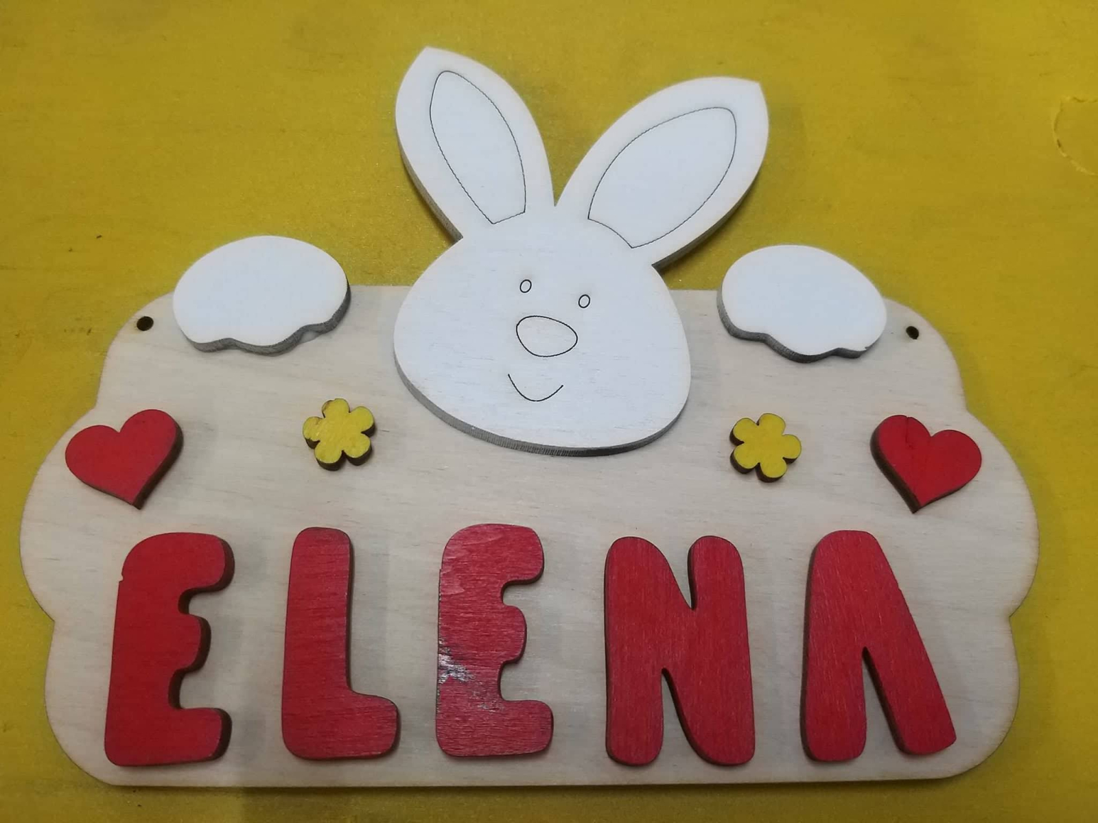Decoratiune Iepuras cu nume