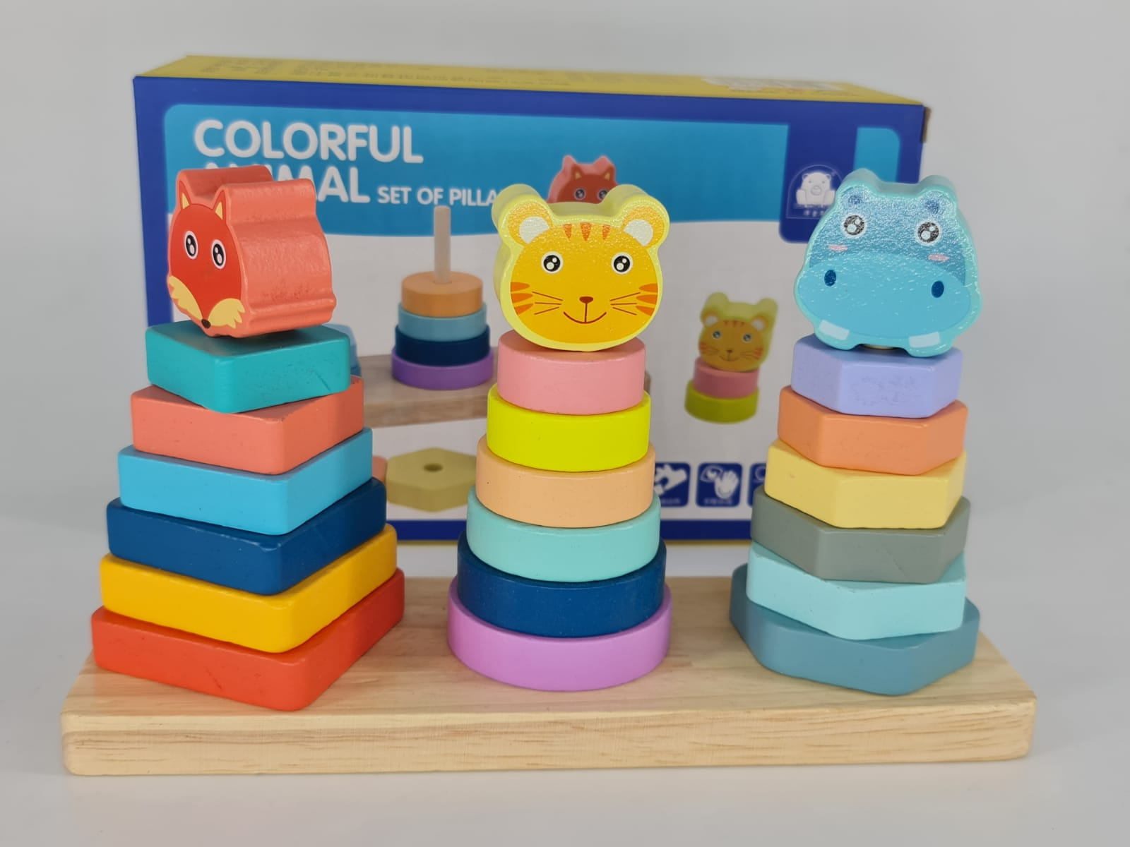 Piramida 3 în 1 cu Animăluțe