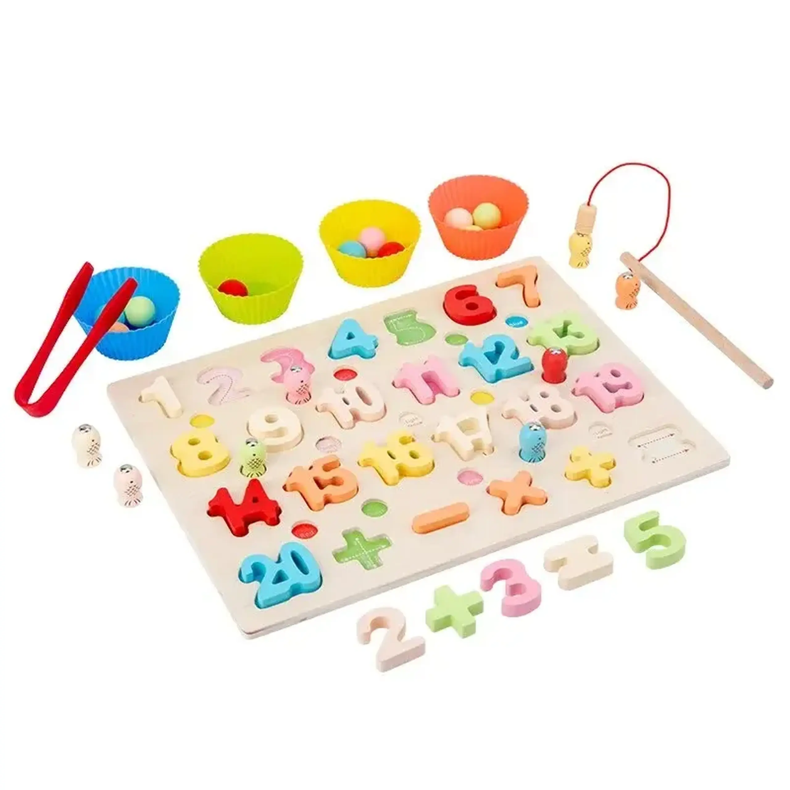 Joc Montessori 3 în 1 Litere sau Cifre