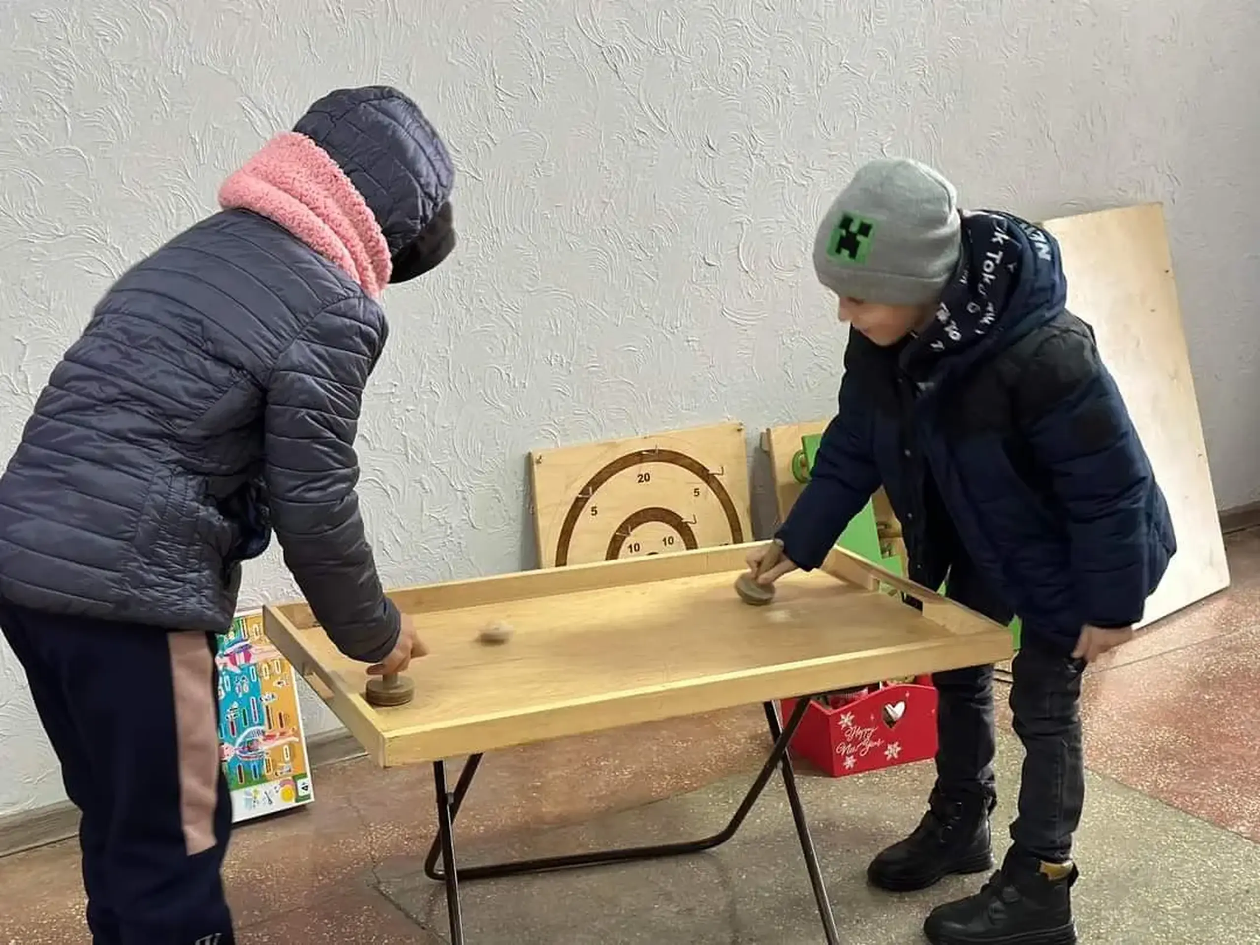 Joc de masă AirHockey din lemn