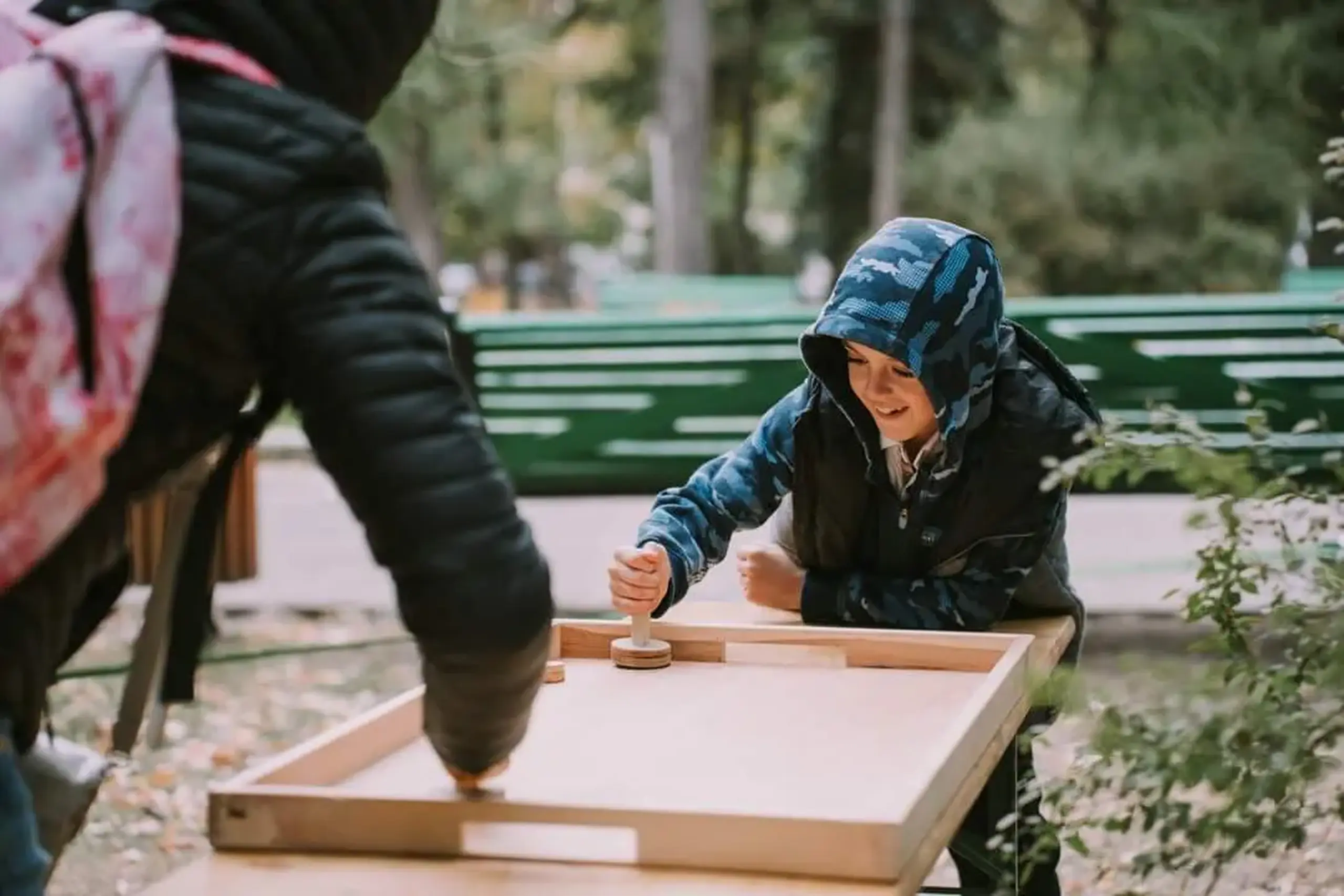 Joc de masă AirHockey din lemn