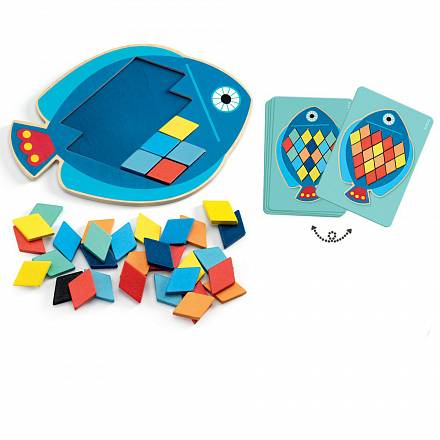 Puzzle Mozaic din lemn Pește
