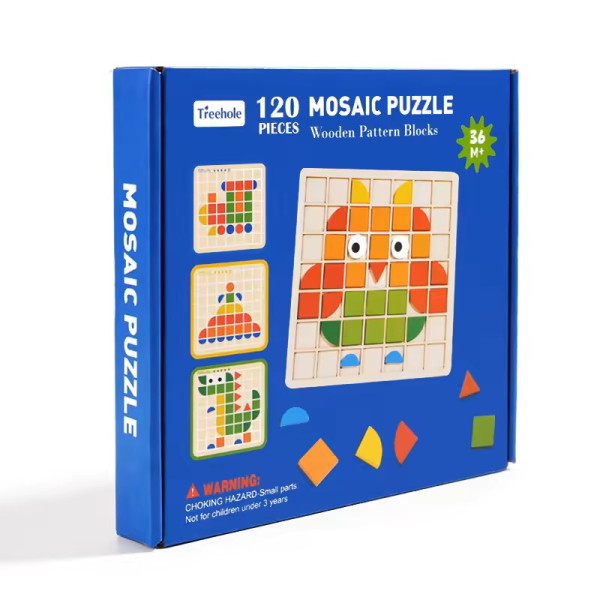 Joc Montessori - Puzzle mozaic - 120 buc
