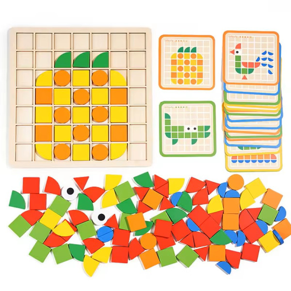 Joc Montessori - Puzzle mozaic - 120 buc
