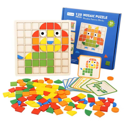Joc Montessori - Puzzle mozaic - 120 buc