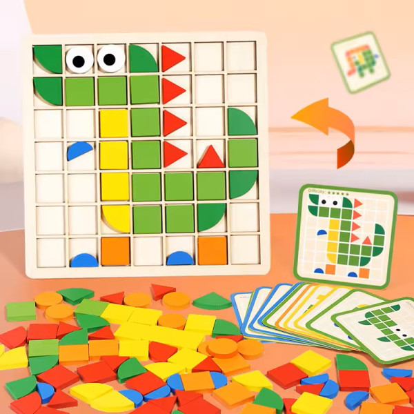 Joc Montessori - Puzzle mozaic - 120 buc