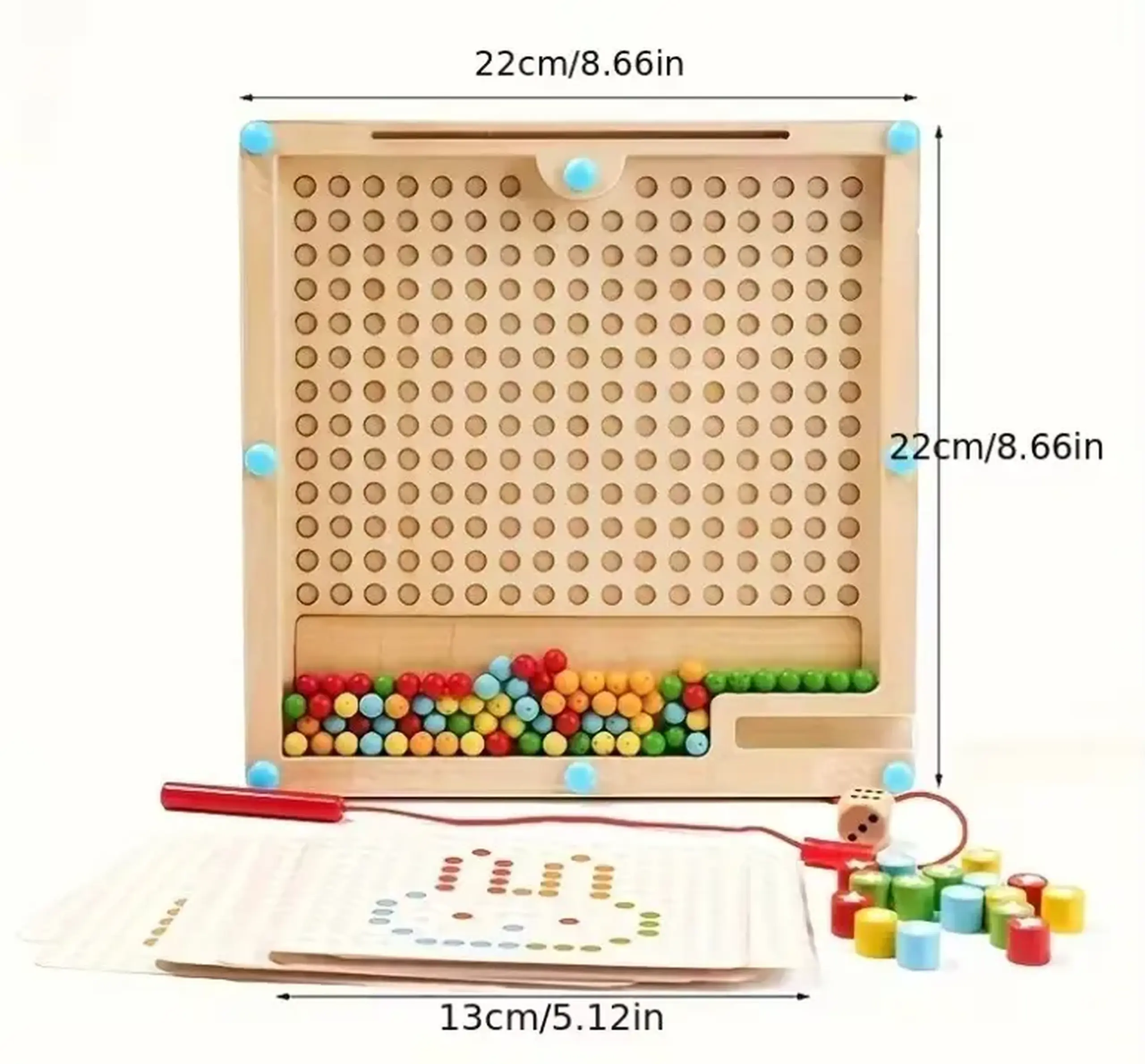 Mozaic magnetic din lemn