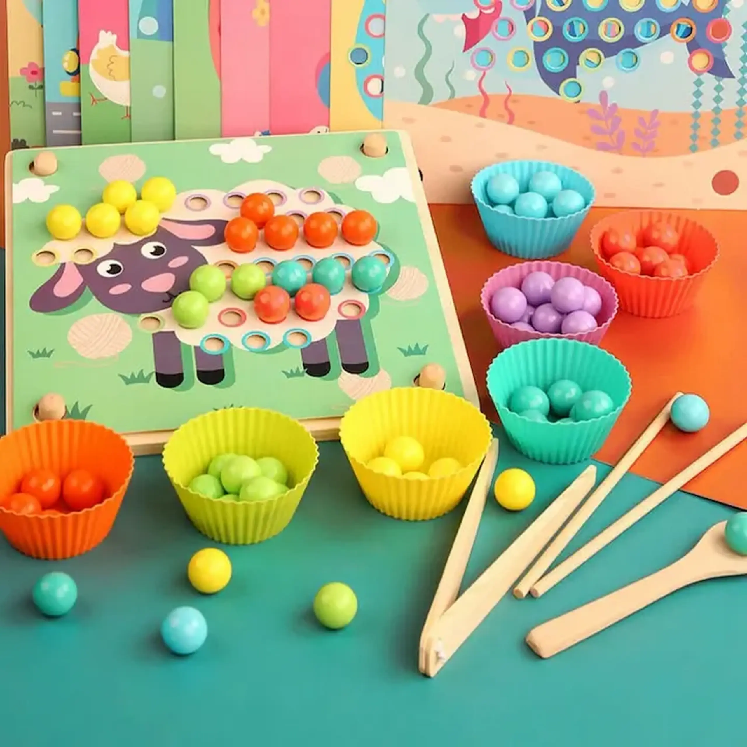 Joc montessori cu bile