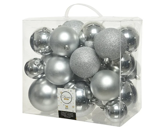 Set globuri de Crăciun Gray