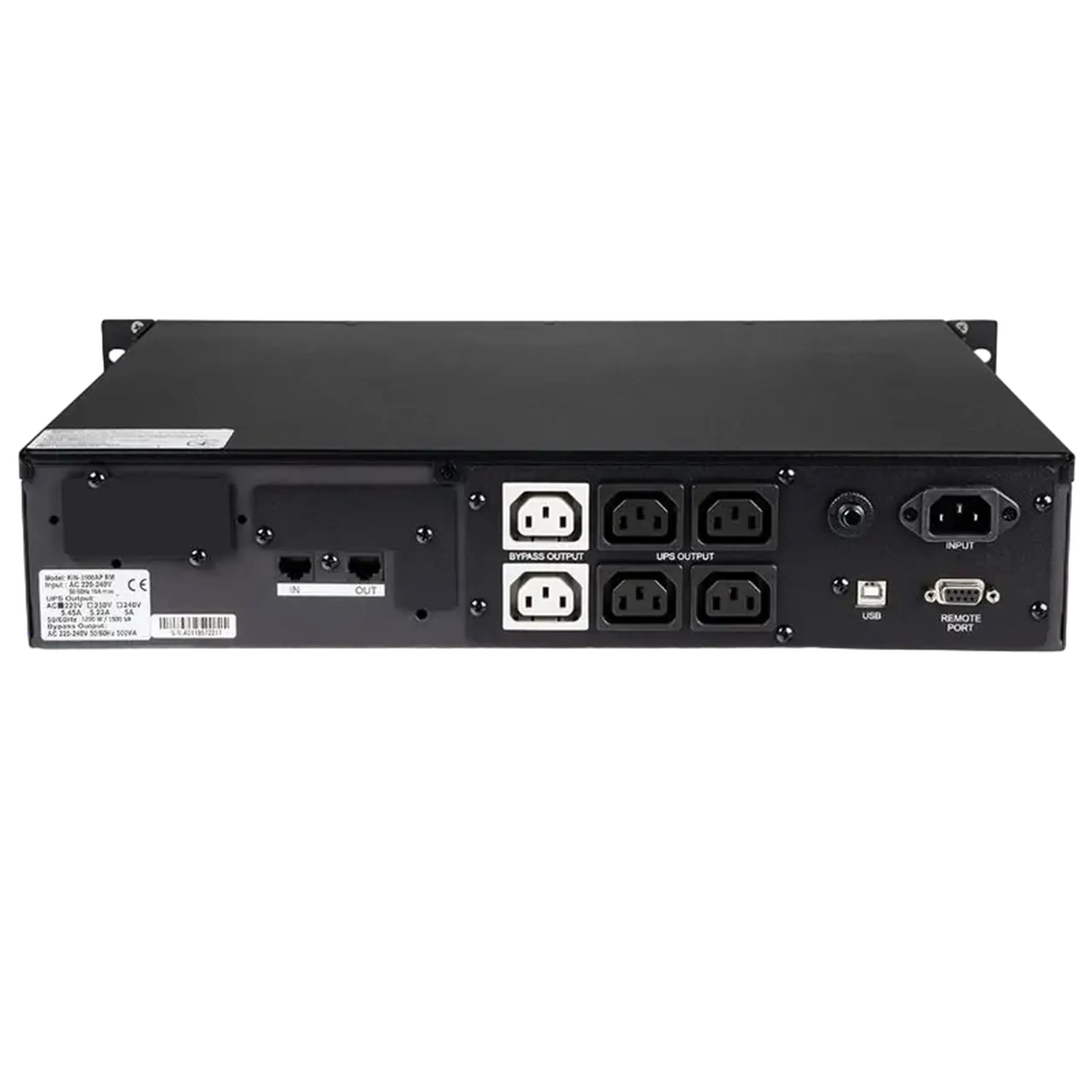 UPS PowerCom KIN - 1500AP 1500VA/1200W, Rack 2U, Line Interactive,LCD, AVR, USB, RJ45, 6xIEC C13