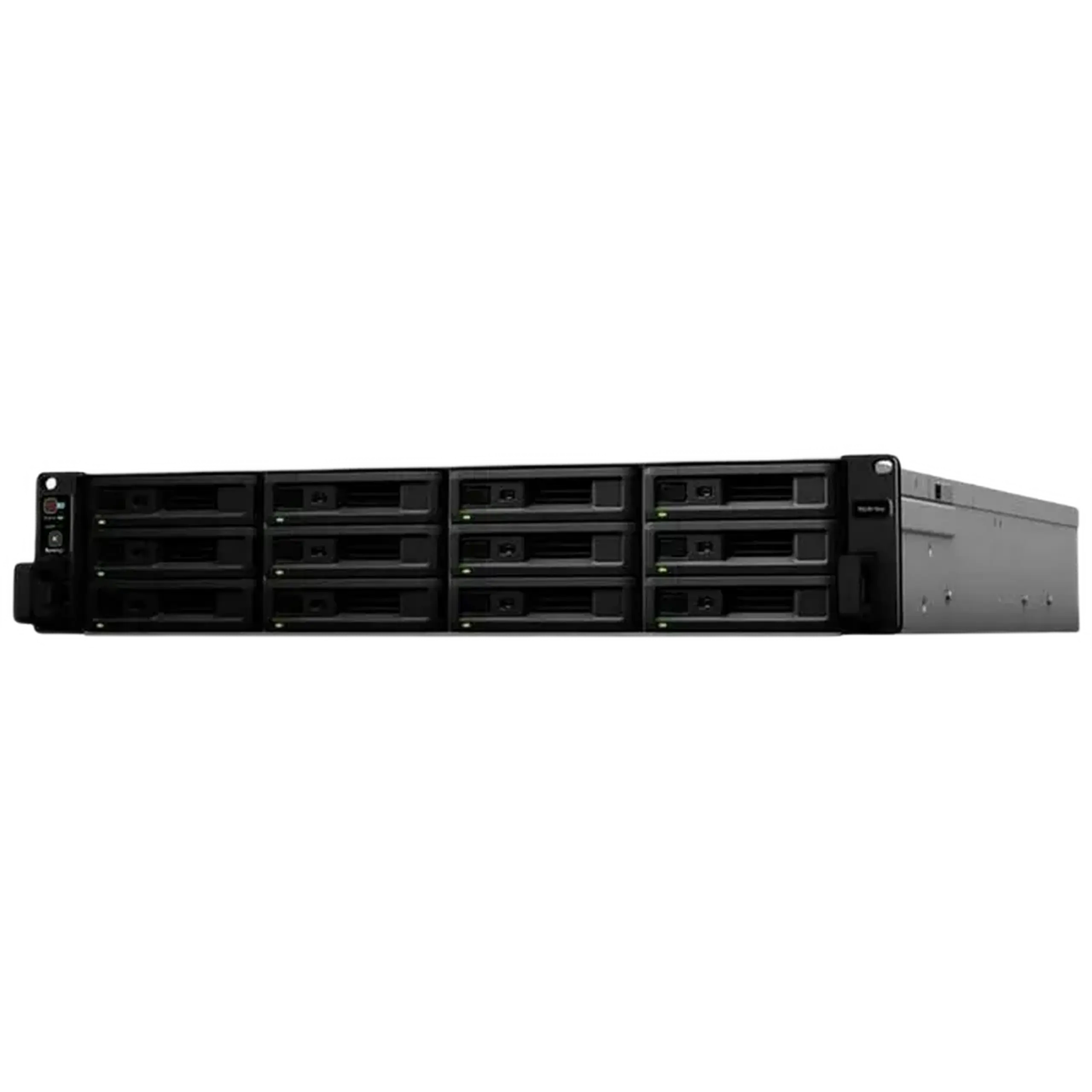SYNOLOGY „RS3618xs”, 12 locații, 4 nuclee Intel Xeon 2,4 - 2,7 Ghz, 8 Gb*1+3 sloturi, 4x1GbE, 2xPCIe