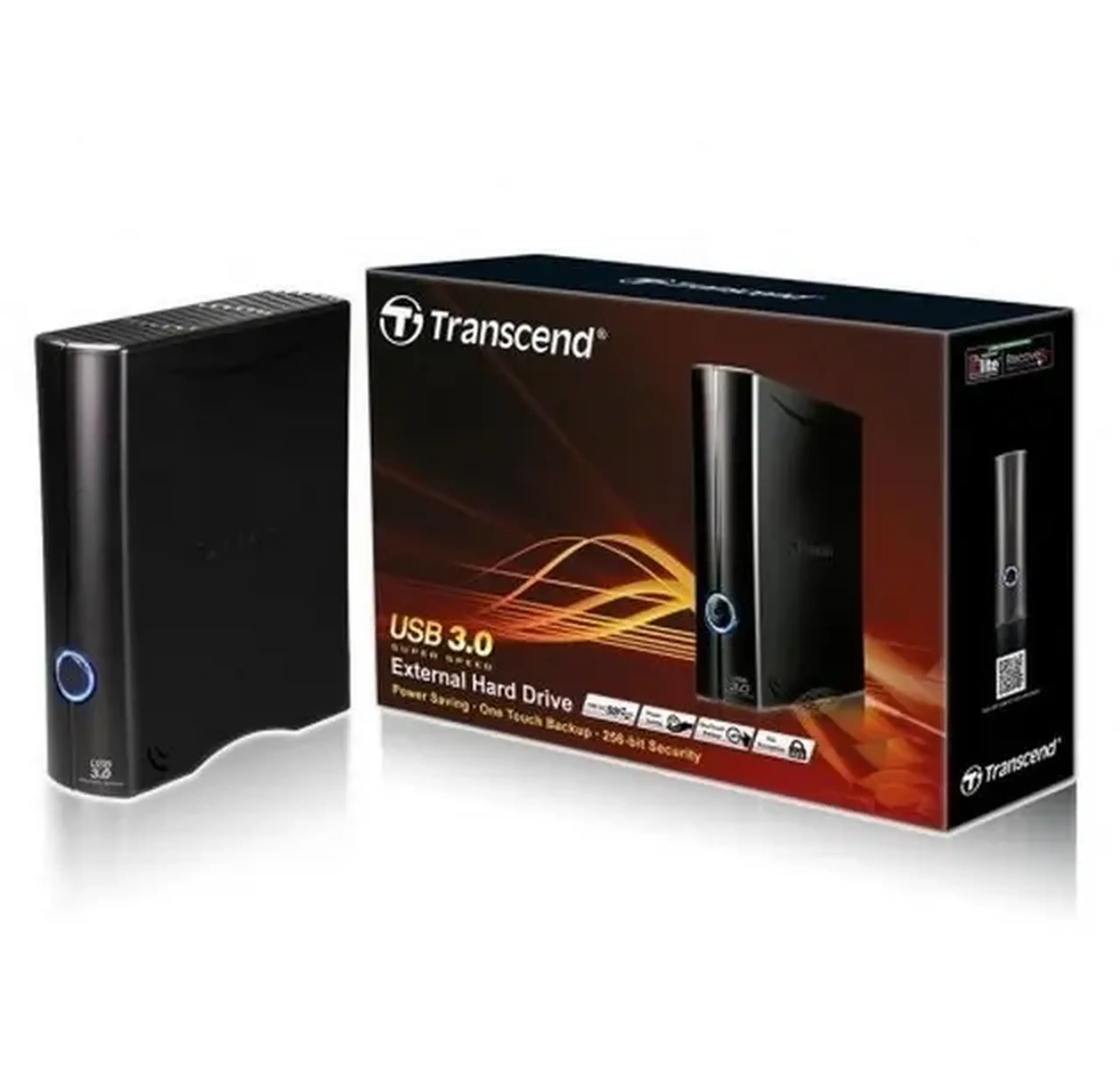 8,0 TB (USB3.1) 3,5" Transcend "StoreJet 35T3", negru [criptare AES pe 256 de biți]