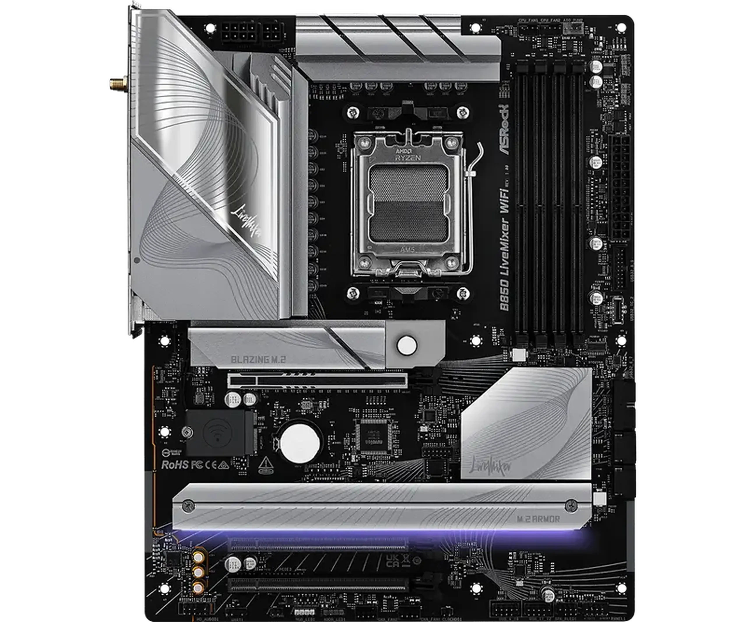 Placă de bază ASRock B850 LiveMixer WiFi, AM5, AMD B850, ATX