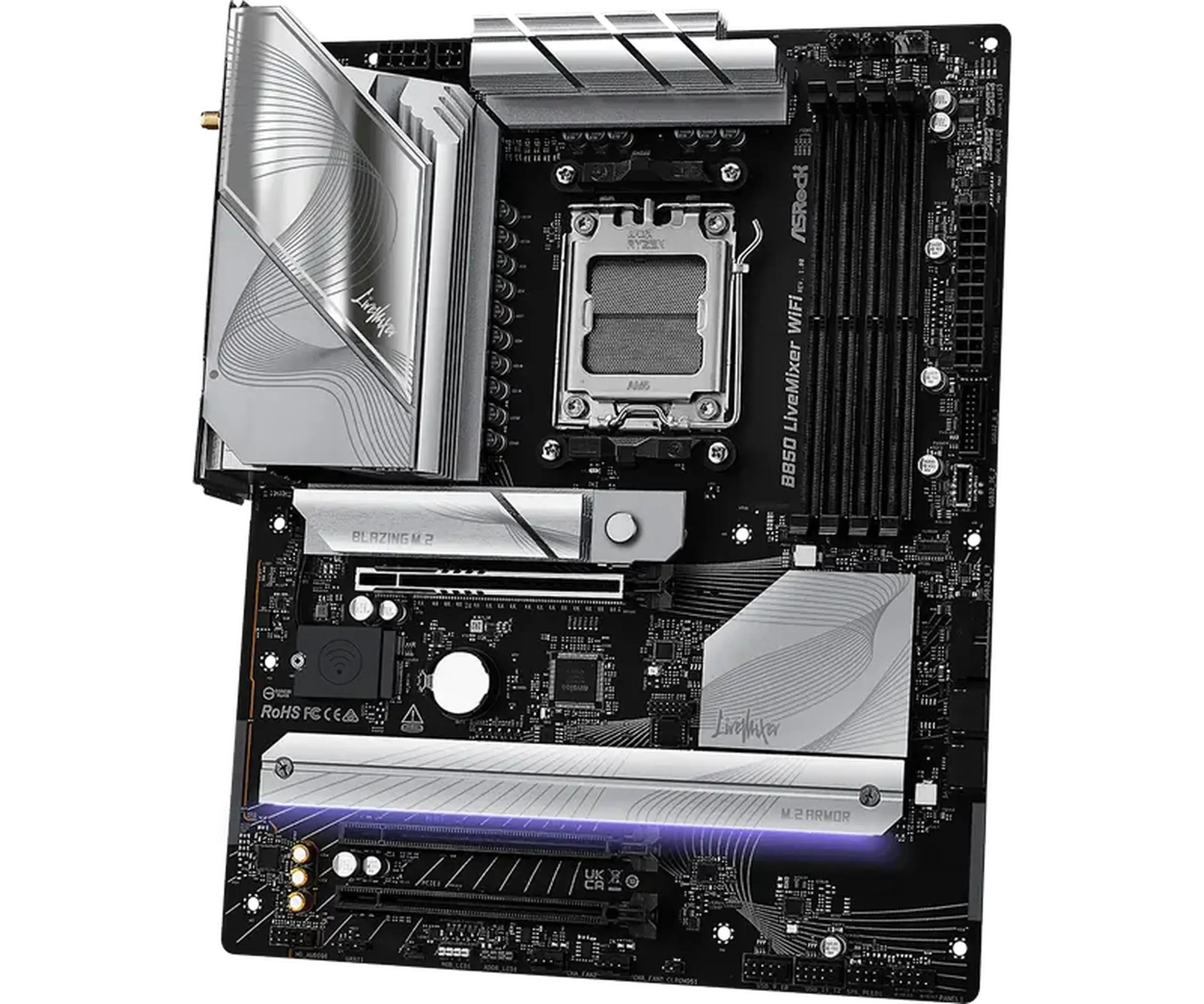 Placă de bază ASRock B850 LiveMixer WiFi, AM5, AMD B850, ATX