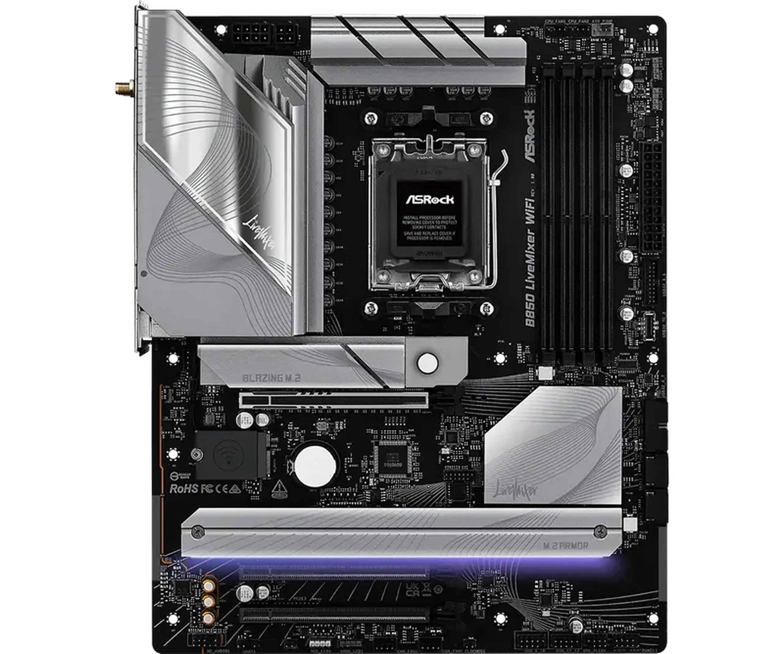 Placă de bază ASRock B850 LiveMixer WiFi, AM5, AMD B850, ATX