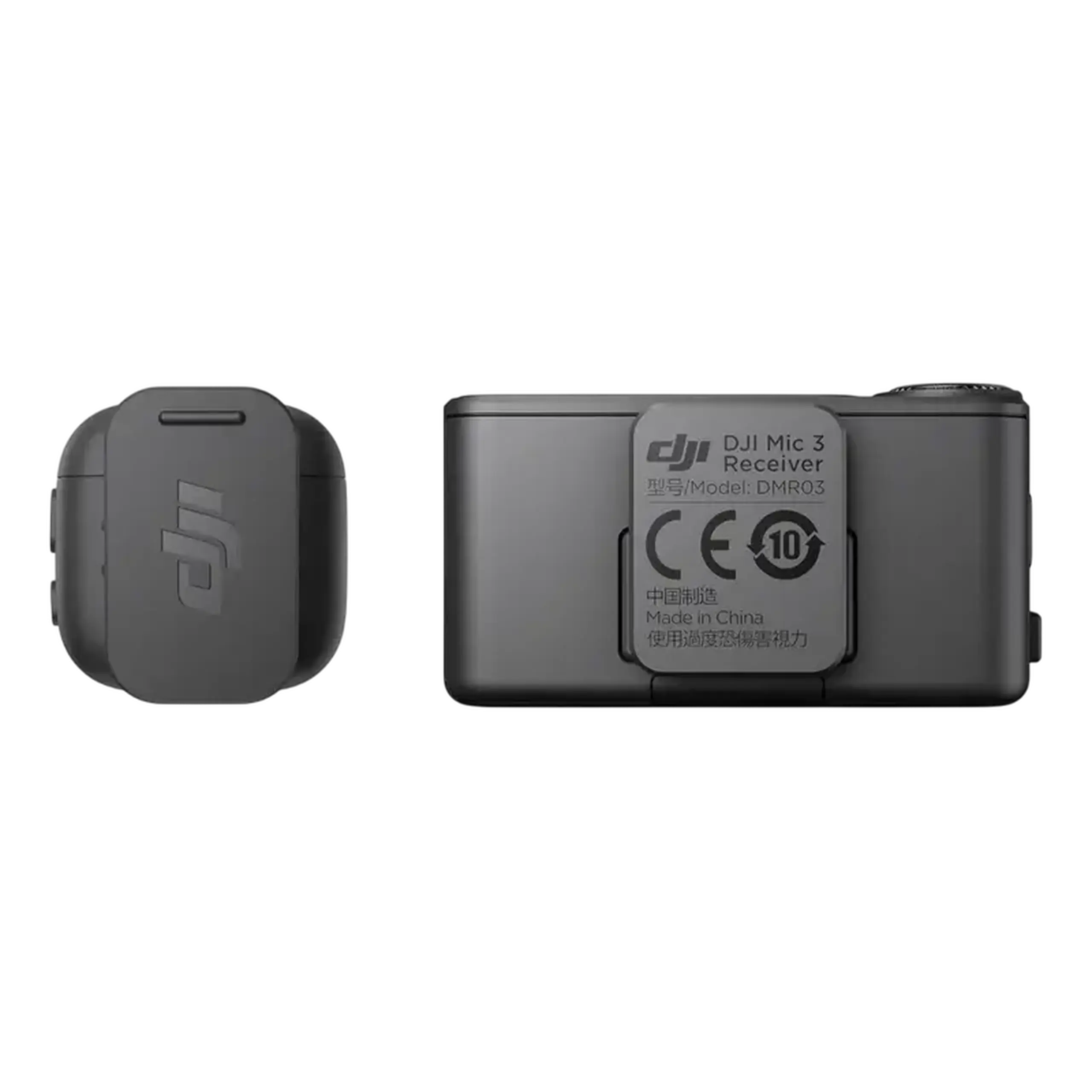 Microfon portabil pentru înregistrare vocală DJI Mic 3 (2 TX + 1 RX + Charging Case), Fără fir, Negru
