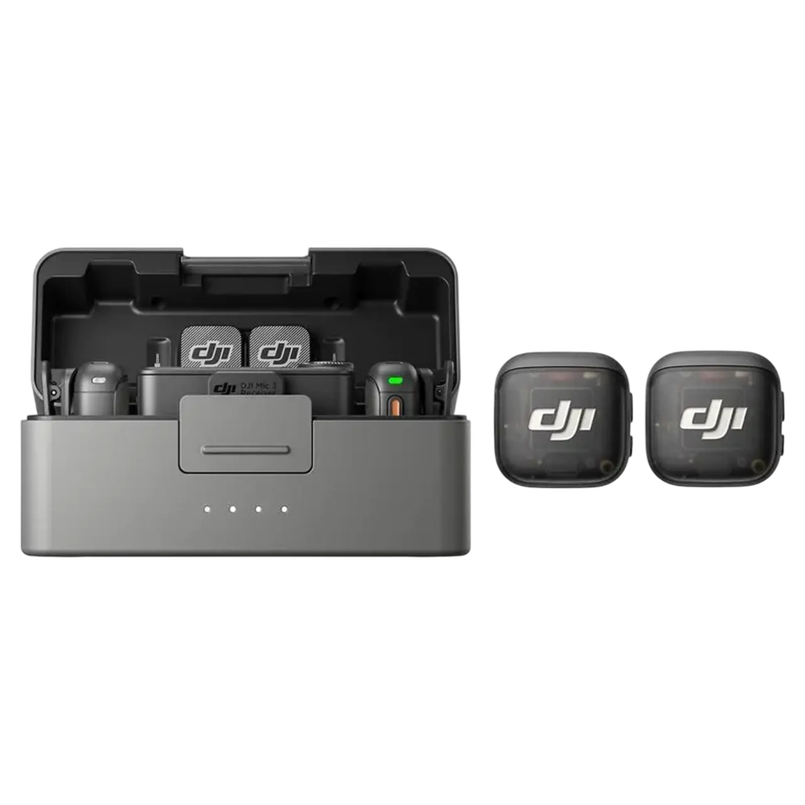Microfon portabil pentru înregistrare vocală DJI Mic 3 (2 TX + 1 RX + Charging Case), Fără fir, Negru