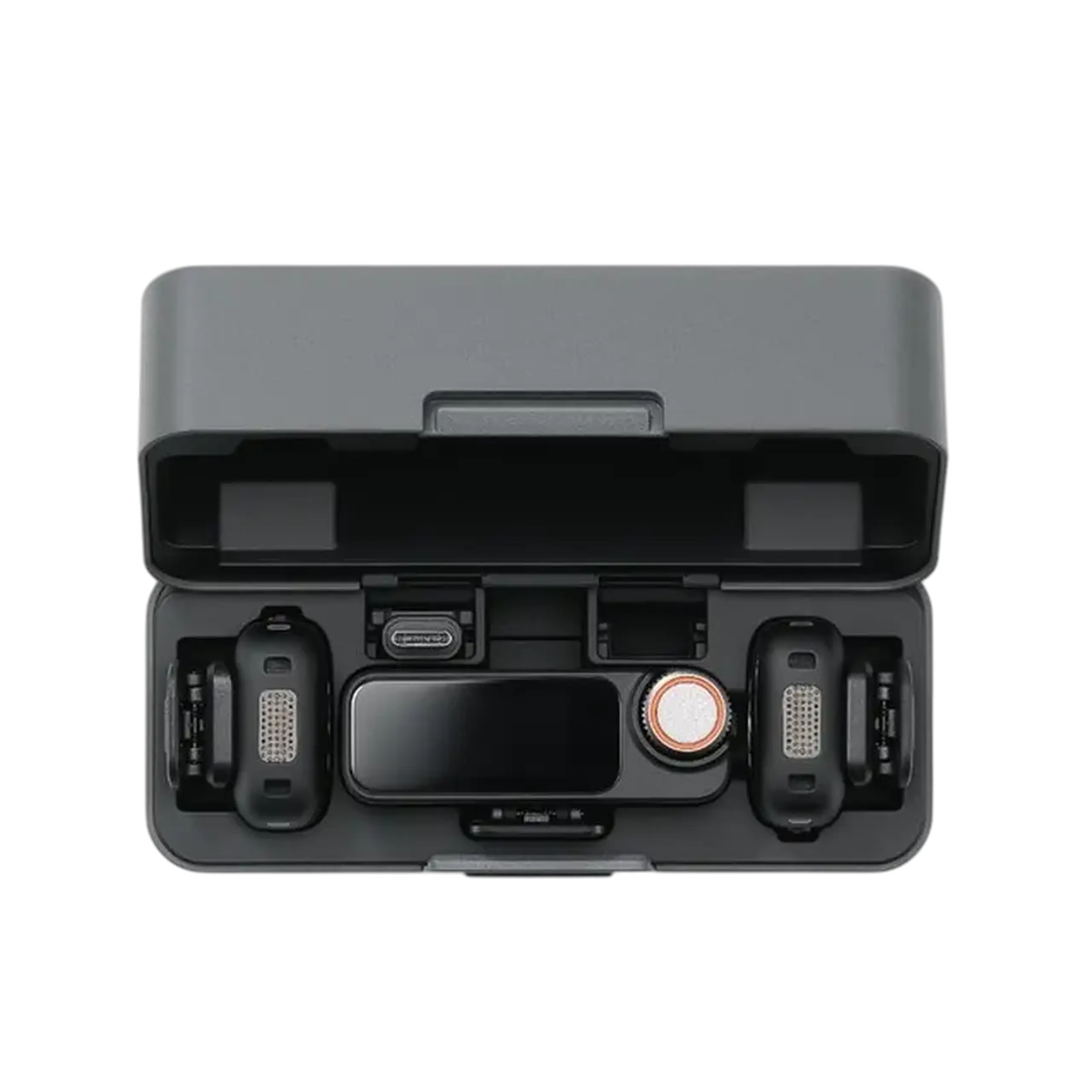 Microfon portabil pentru înregistrare vocală DJI Mic 3 (2 TX + 1 RX + Charging Case), Fără fir, Negru