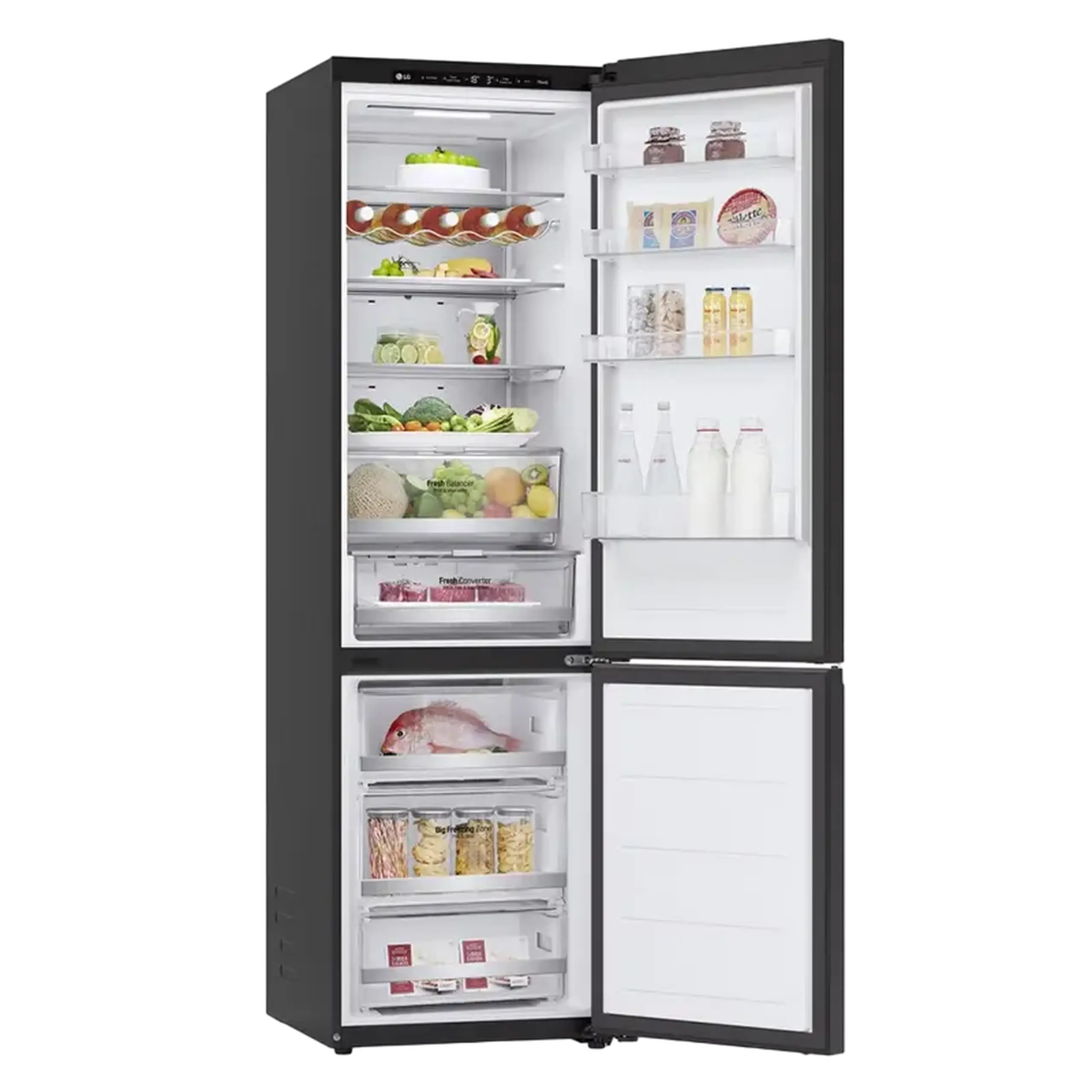 Frigider LG GBB72BM9DQ, DoorCooling+, Negru