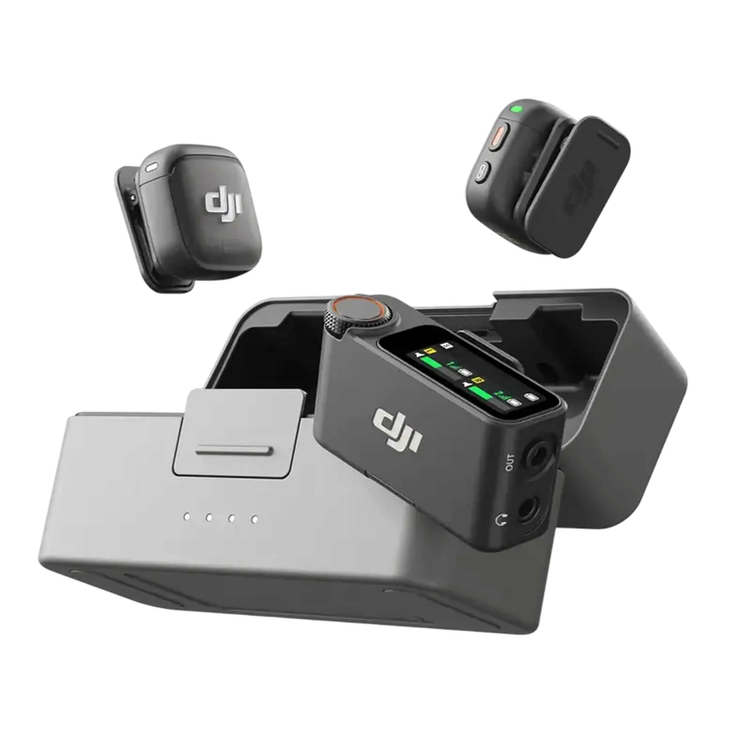 Microfon portabil pentru înregistrare vocală DJI Mic 3 (2 TX + 1 RX + Charging Case), Fără fir, Negru