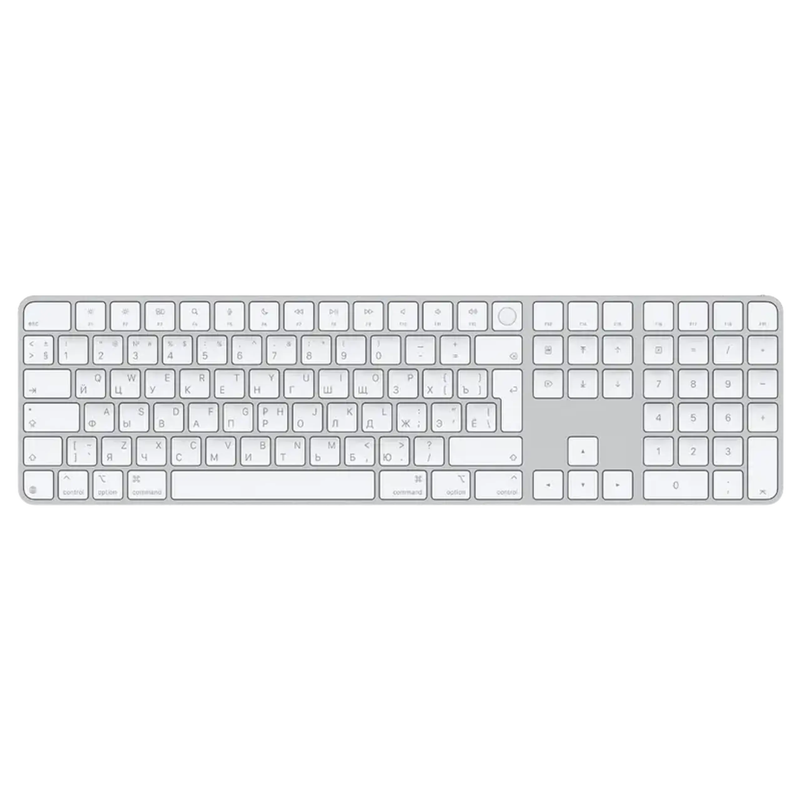 Tastatură Apple Magic Keyboard with Touch ID and Numeric Keypad A3119 USB-C, Fără fir, Alb