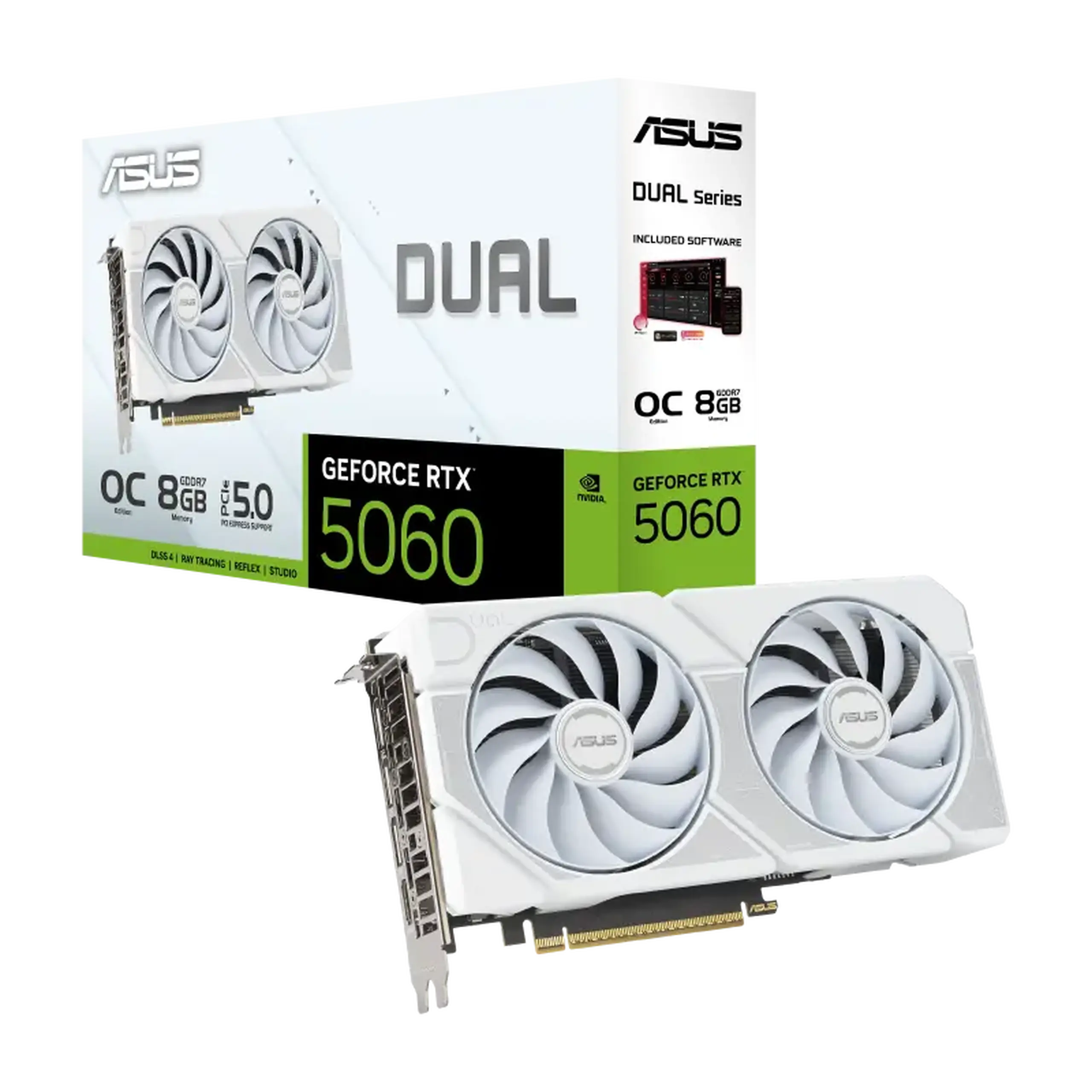 Placă Video ASUS DUAL-RTX5060-O8G-WHITE, 8GB GDDR7 128bit