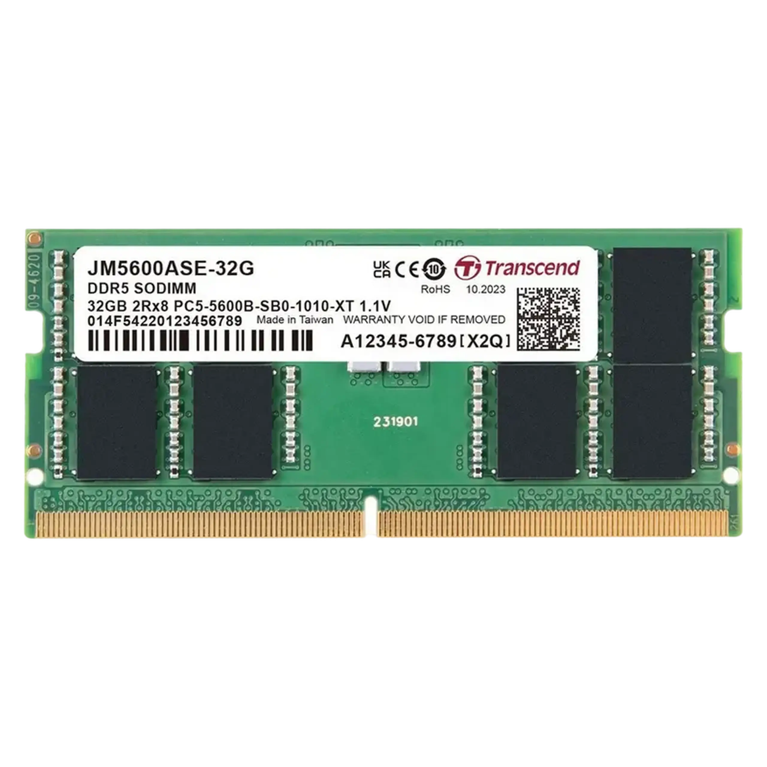 Memorie RAM Transcend JetRam, DDR5 SDRAM, 5600 MHz, 48GB, JM5600ASE-48G