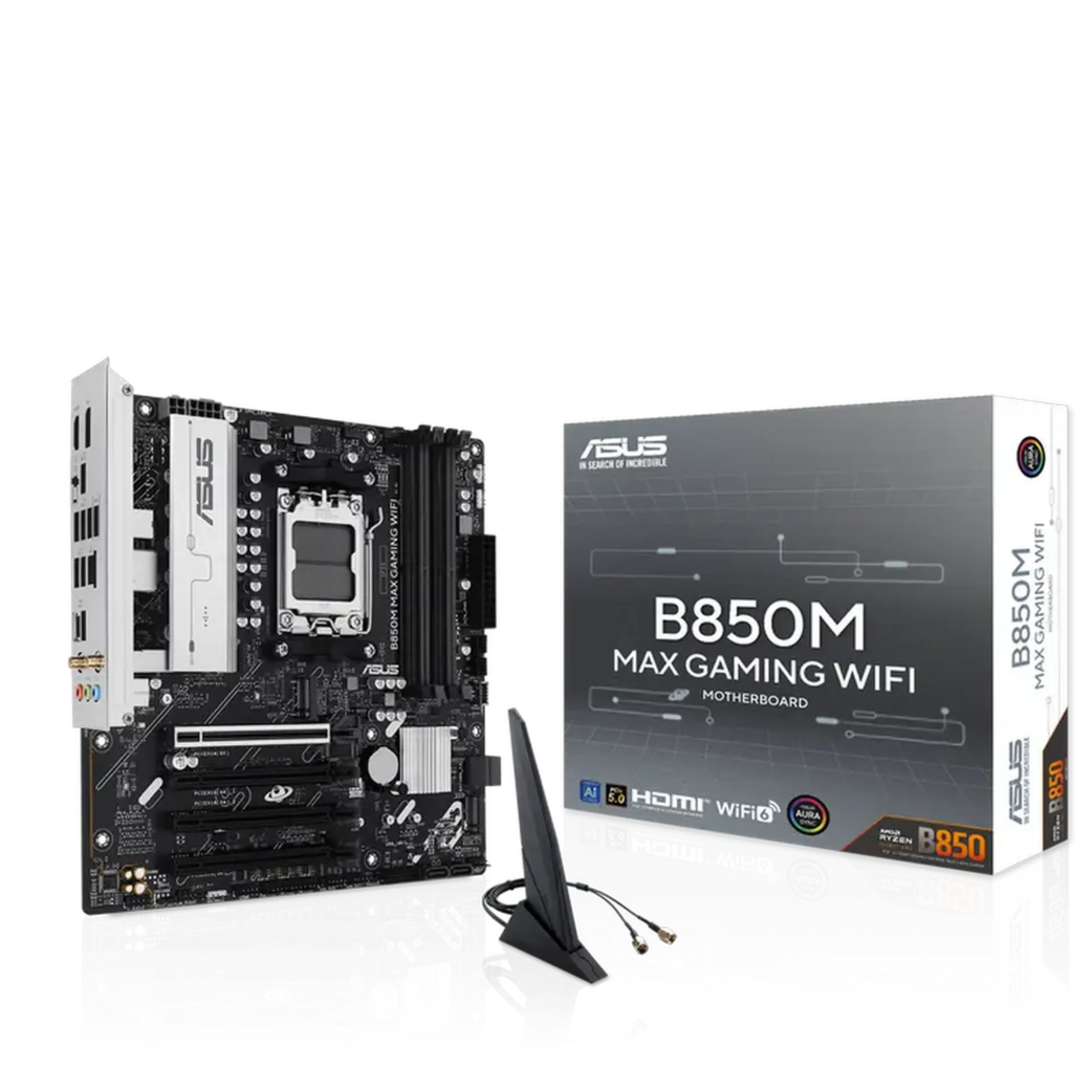 Placă de bază ASUS B850M MAX GAMING WIFI, AM5, AMD B850, Micro-ATX