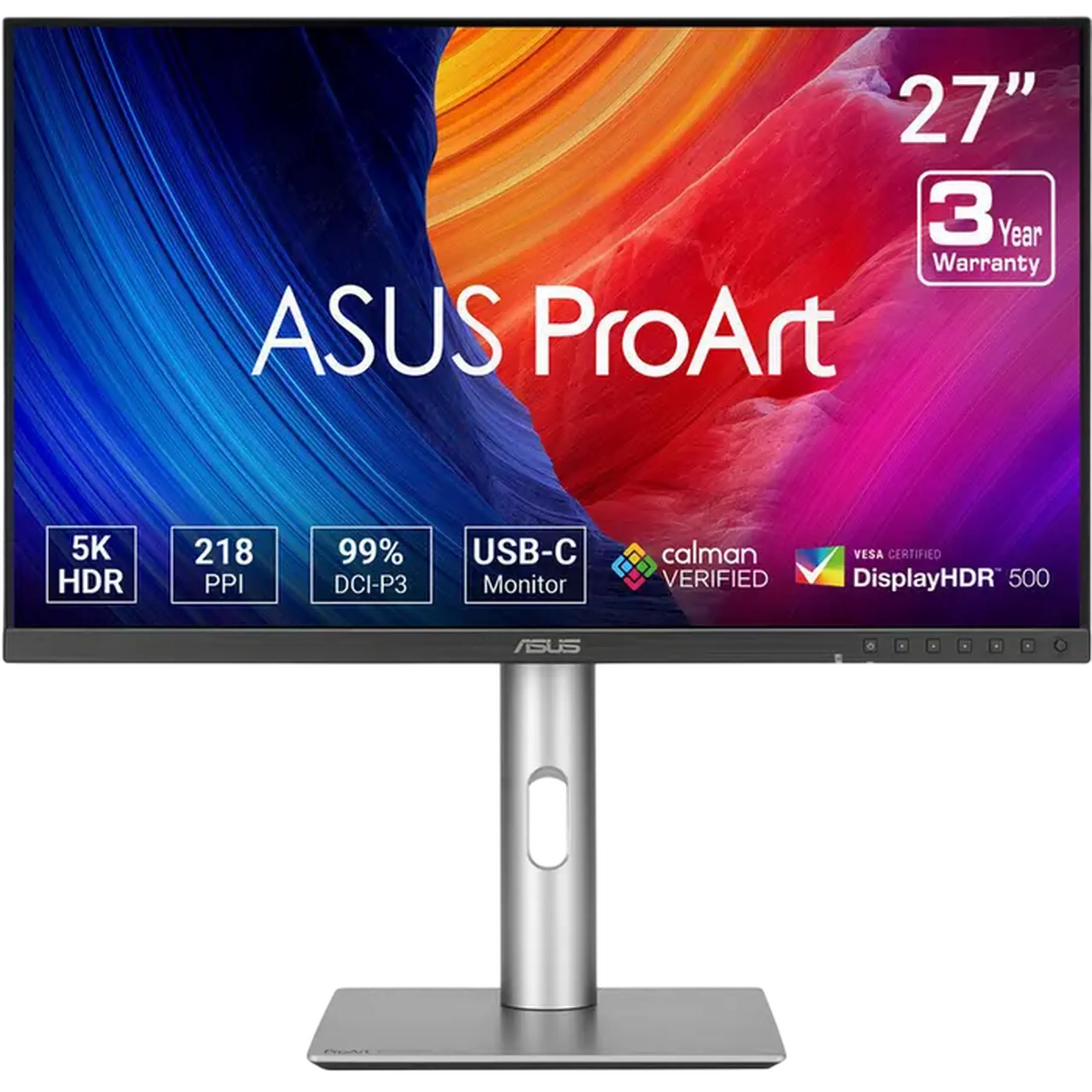 27" Monitor ASUS PA27JCV, IPS 5120x2880 5K UHD, Negru