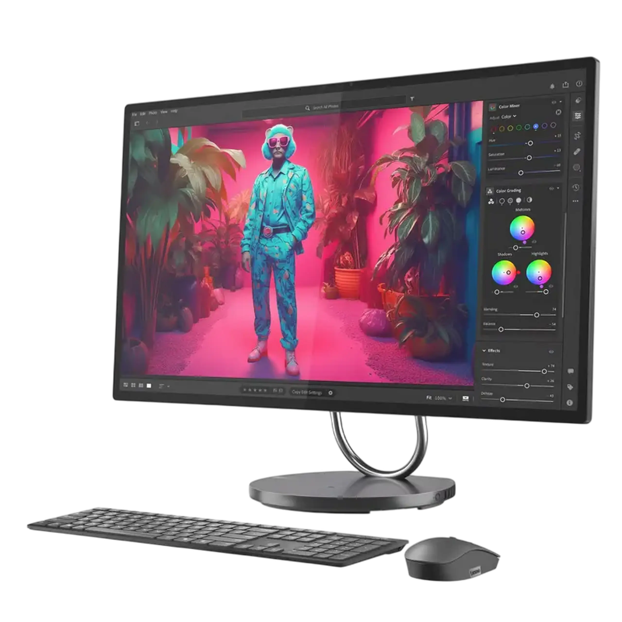 Computer All-in-One Lenovo Yoga 32ILL10, 31,5", Intel Core 7 258V, 32GB/1024GB, Windows 11 Pro, Storm Grey
