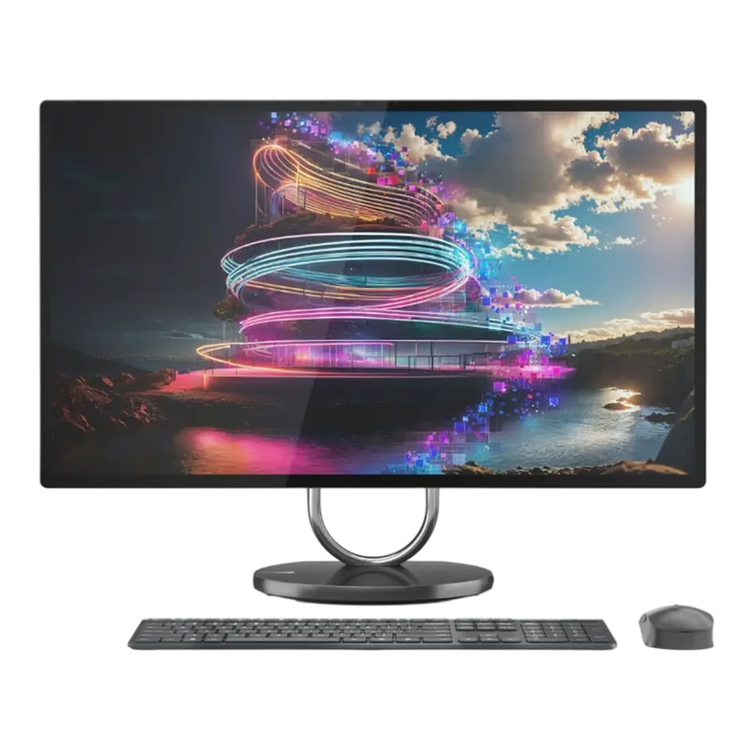 Computer All-in-One Lenovo Yoga 32ILL10, 31,5", Intel Core 7 258V, 32GB/1024GB, Windows 11 Pro, Storm Grey