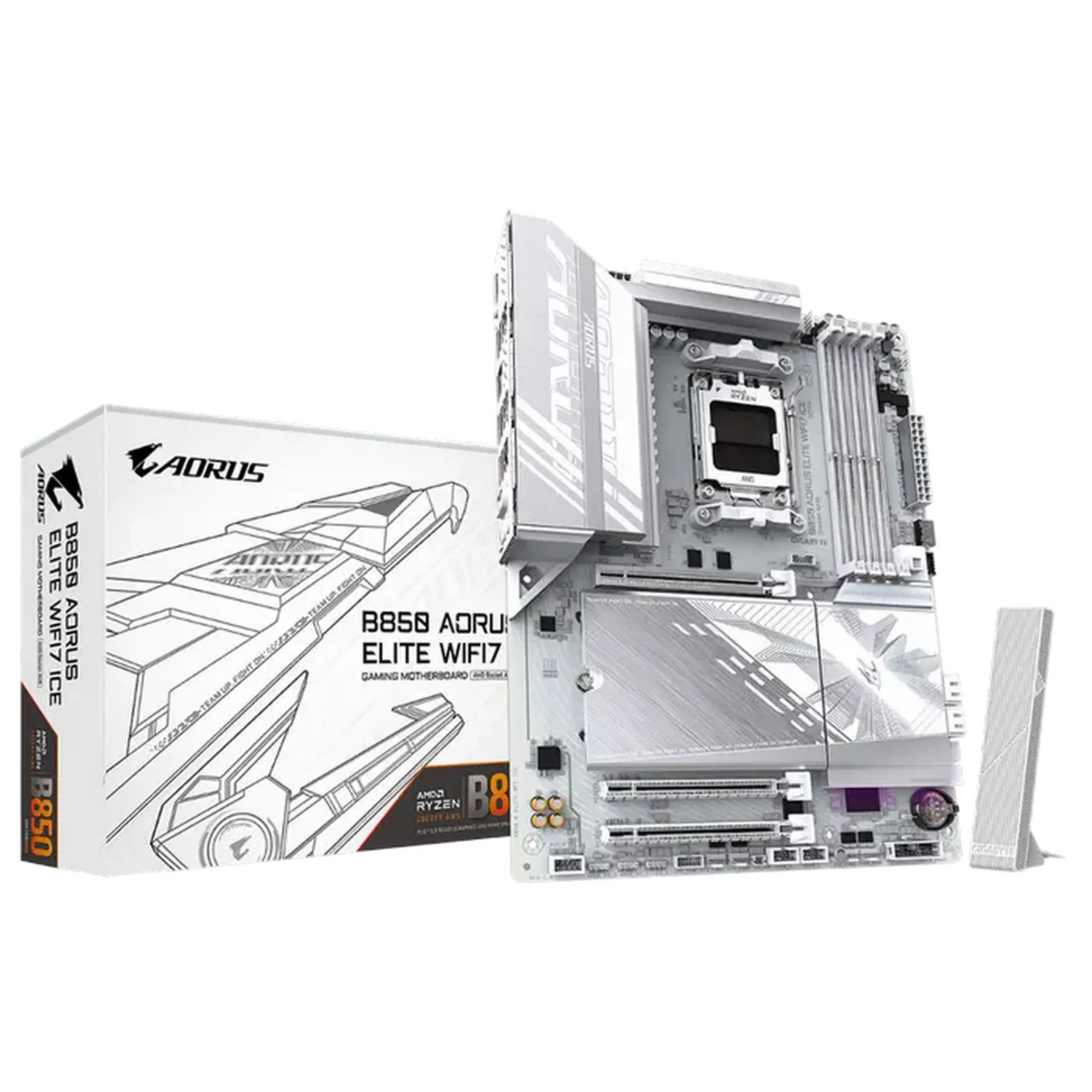 Placă de bază Gigabyte B850 A ELITE WF7 ICE, AM5, AMD B850, ATX