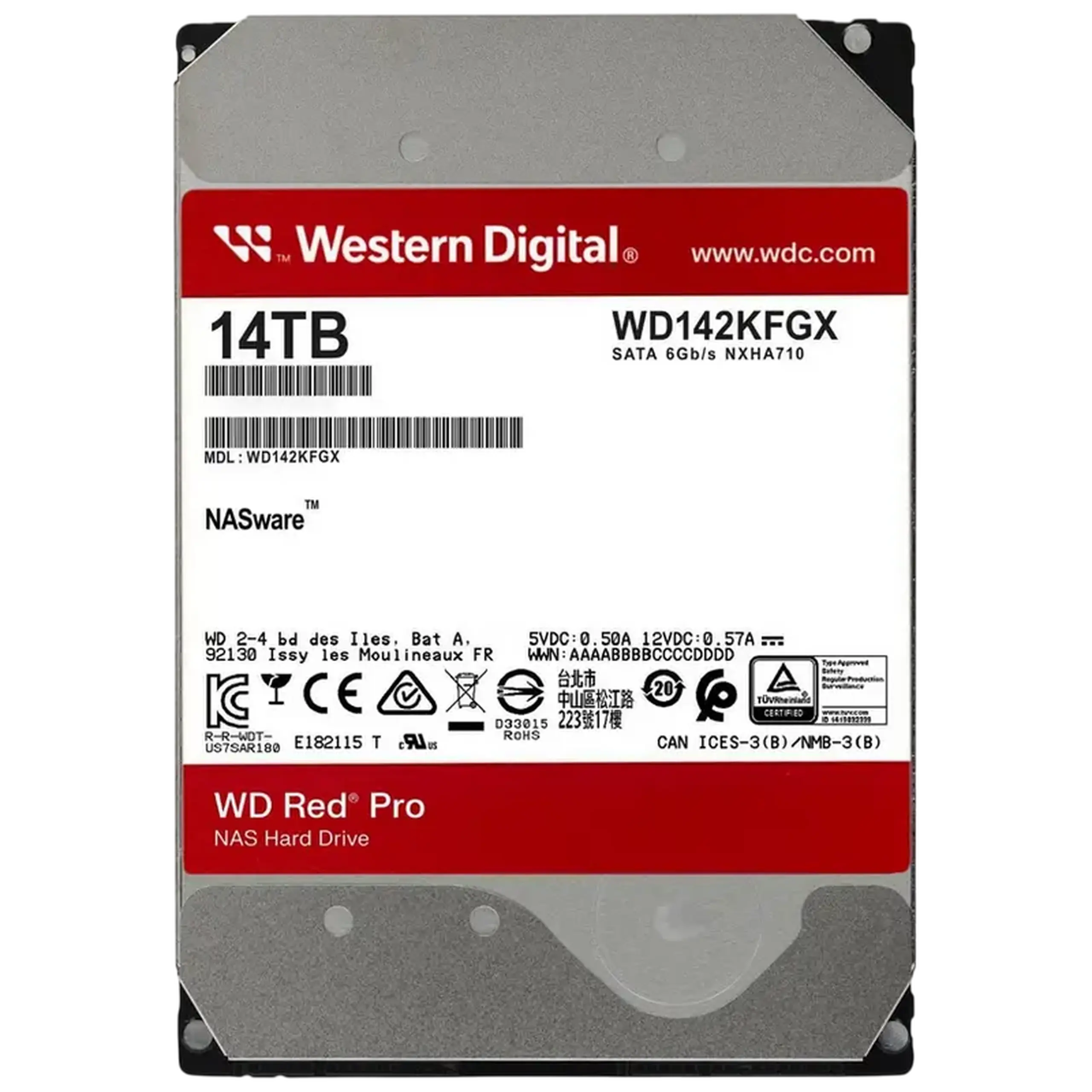 Unitate HDD Western Digital WD Red Pro, 3.5", 14 TB <WD142KFGX>