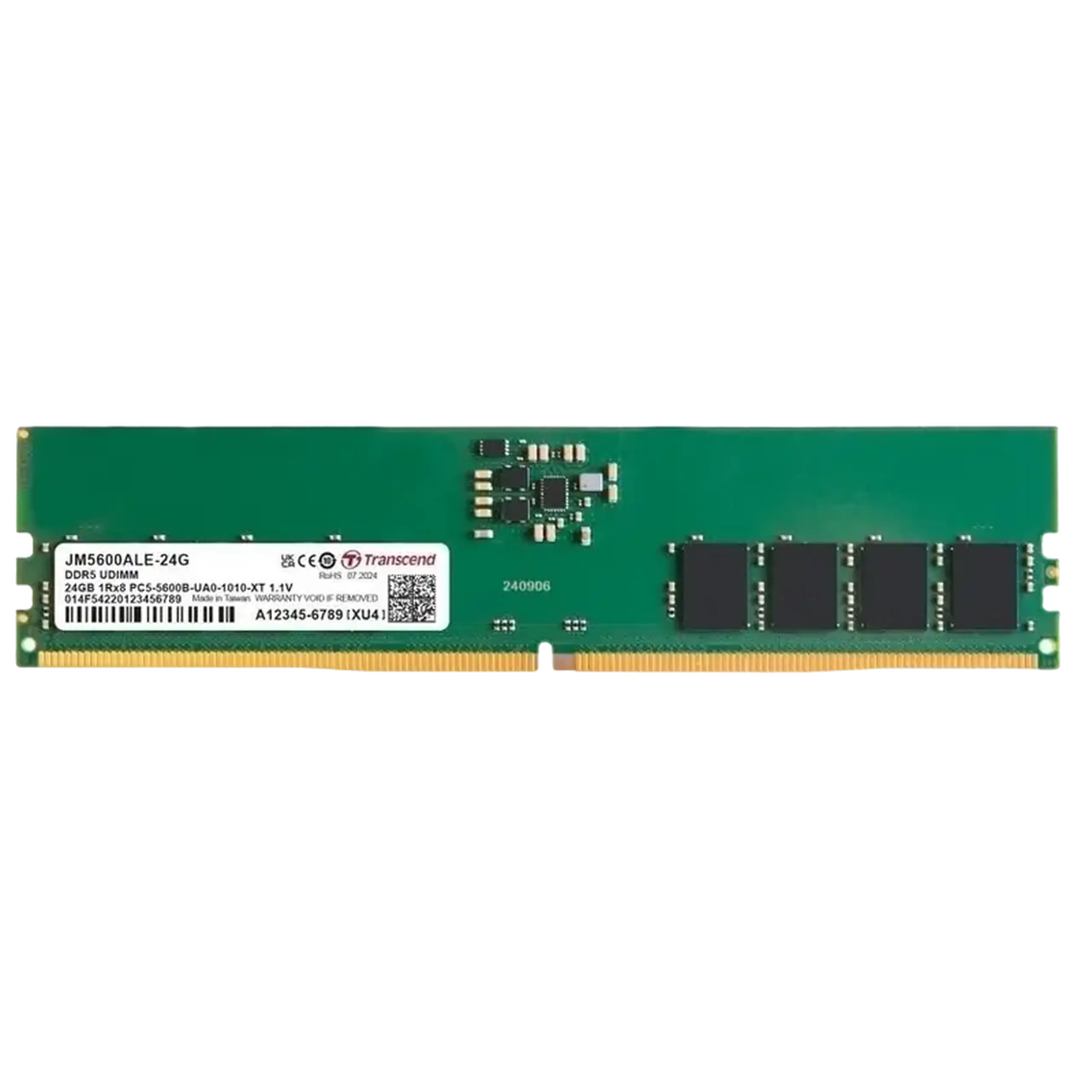 Memorie RAM Transcend JetRam, DDR5 SDRAM, 5600 MHz, 24GB, JM5600ALE-24G