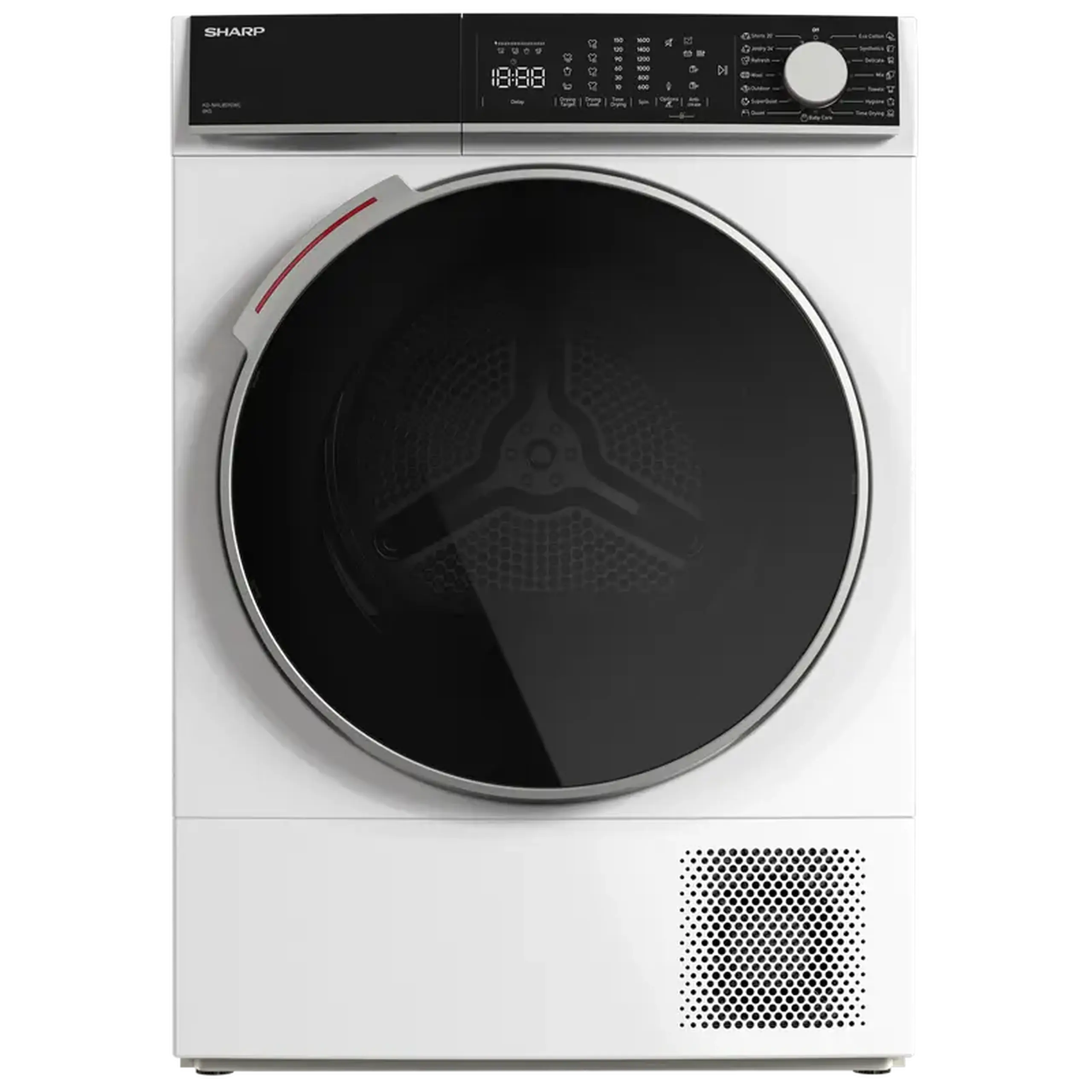 Uscător de rufe Sharp KD-NHL9S9GWC-EE, 9kg, Alb